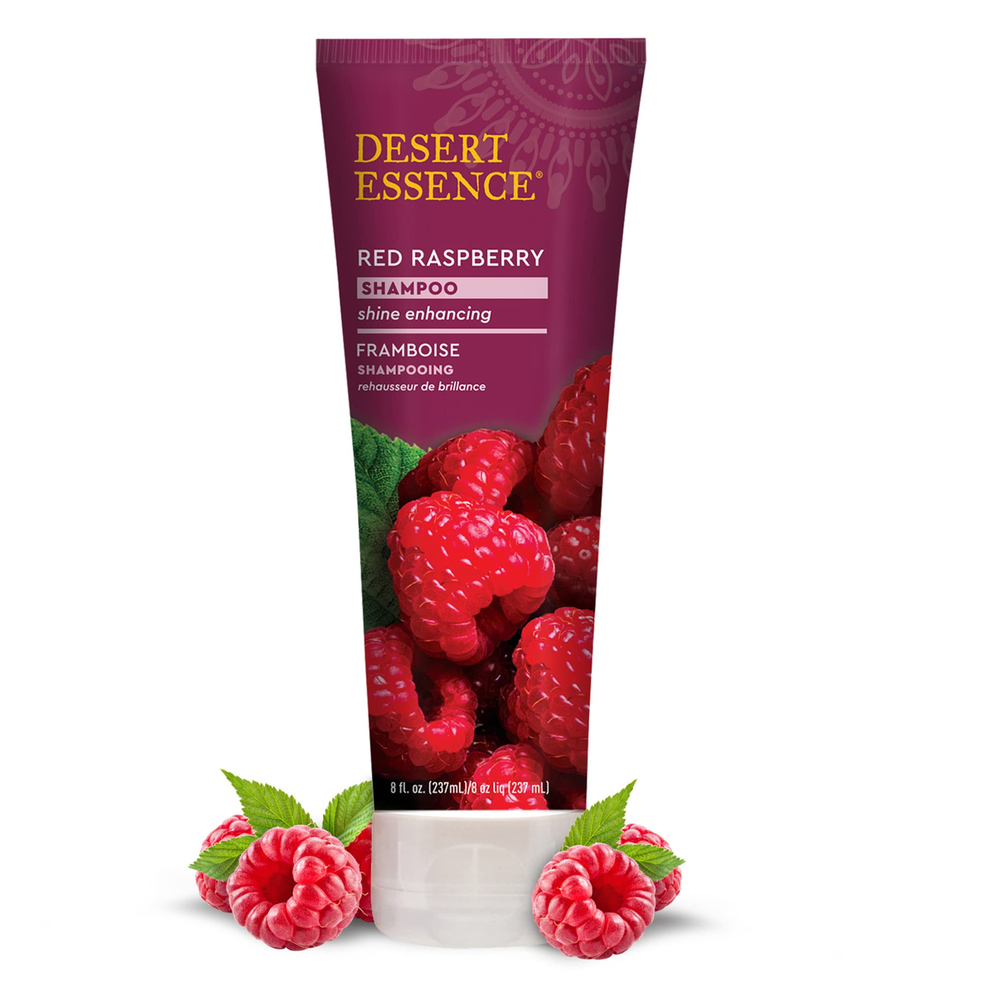 Desert Essence Red Raspberry Shampoo - 8 Fl Ounce - Gloss & Shine Enhancing - Strengthens Hair - Removes Everyday Pollutants - V