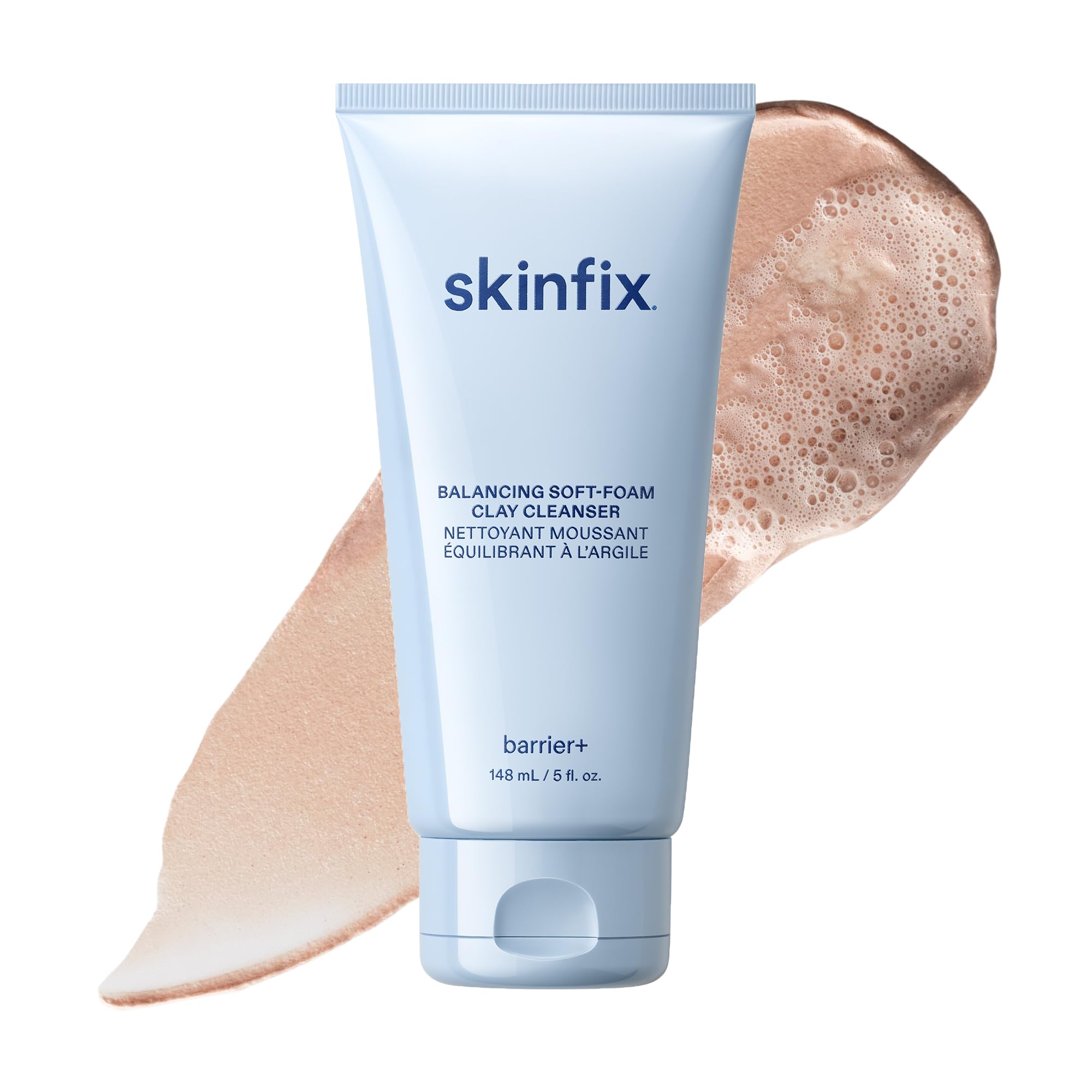 Skinfix Balancing SoftFoam Clay Cleanser  Purifies, Unclogs + Minimizes Pores Like a Mask  For Oily/Combination & AcneProne 