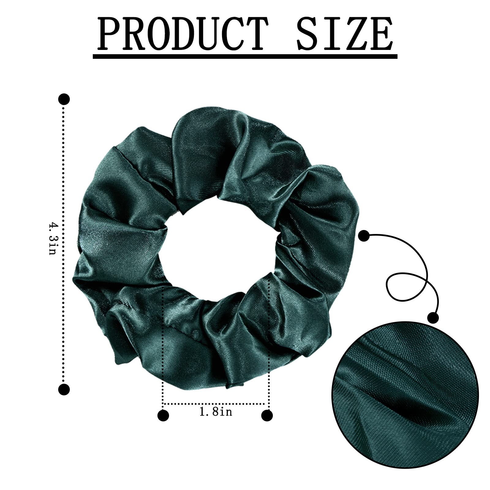 10 Pieces Satin Scrunchies Hair Ties Silky Small Elastic Hair Bobbles Ponytail Holders Curly Hair Accessories For Women Girls Ki
