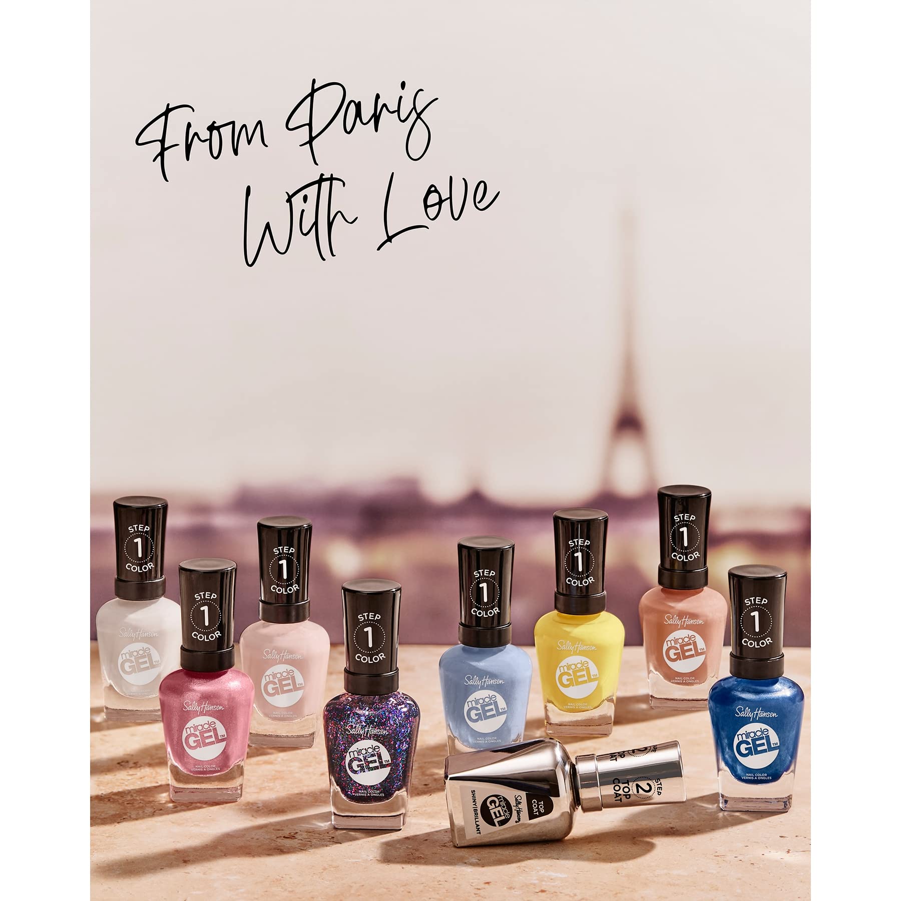 Sally Hansen Miracle Gel Travel Seekers Collection - Nail Polish - First Glass - 0.5 Fl Oz (Packaging May Vary)
