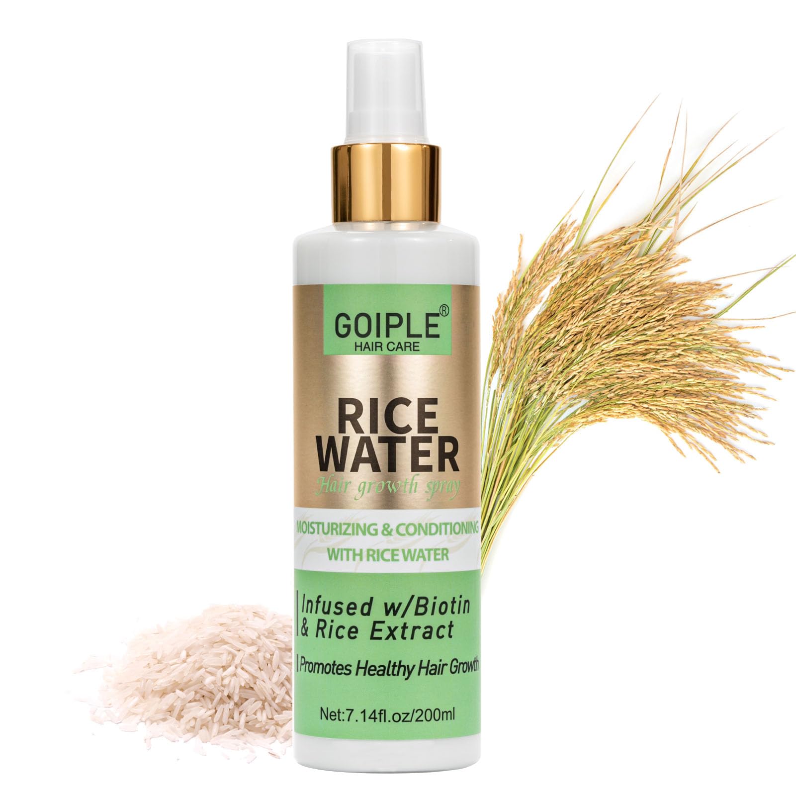 'Wozutunt Rice Water For Hair Growth, 7.14 Fl Oz Leave In Care Products For Women & Men, Spray, Mist Dry, Frizzy, Weak, Damaged