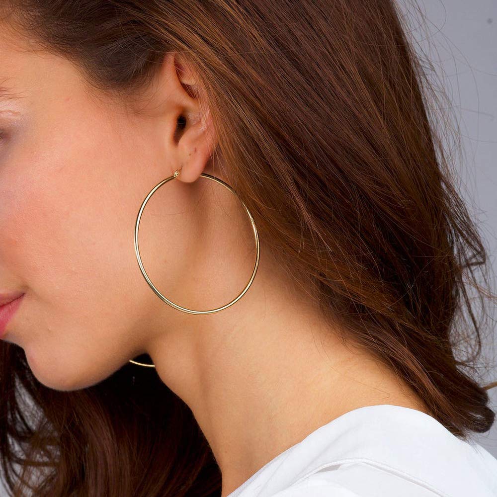 M MOOHAM Small Gold Hoop Earrings for Women, 14K Gold Plated 925 Sterling Silver Post Hypoallergenic Chunky Mini Hoops Earrings