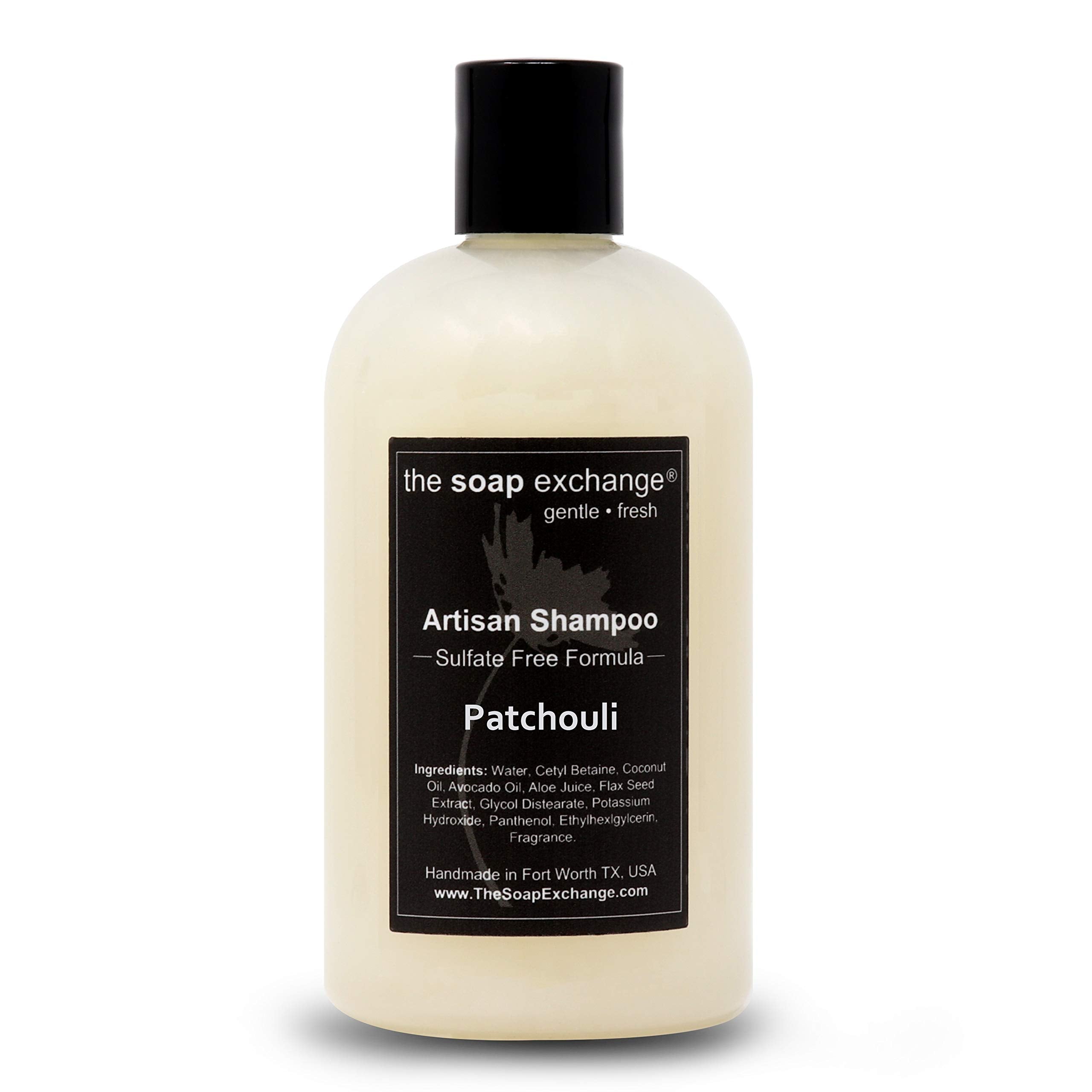 The Soap Exchange Hair Shampoo - Patchouli Scent - Hand Crafted 12 Fl Oz / 354 Ml Natural Artisan Hair Care, Gentle, Sulfate & P