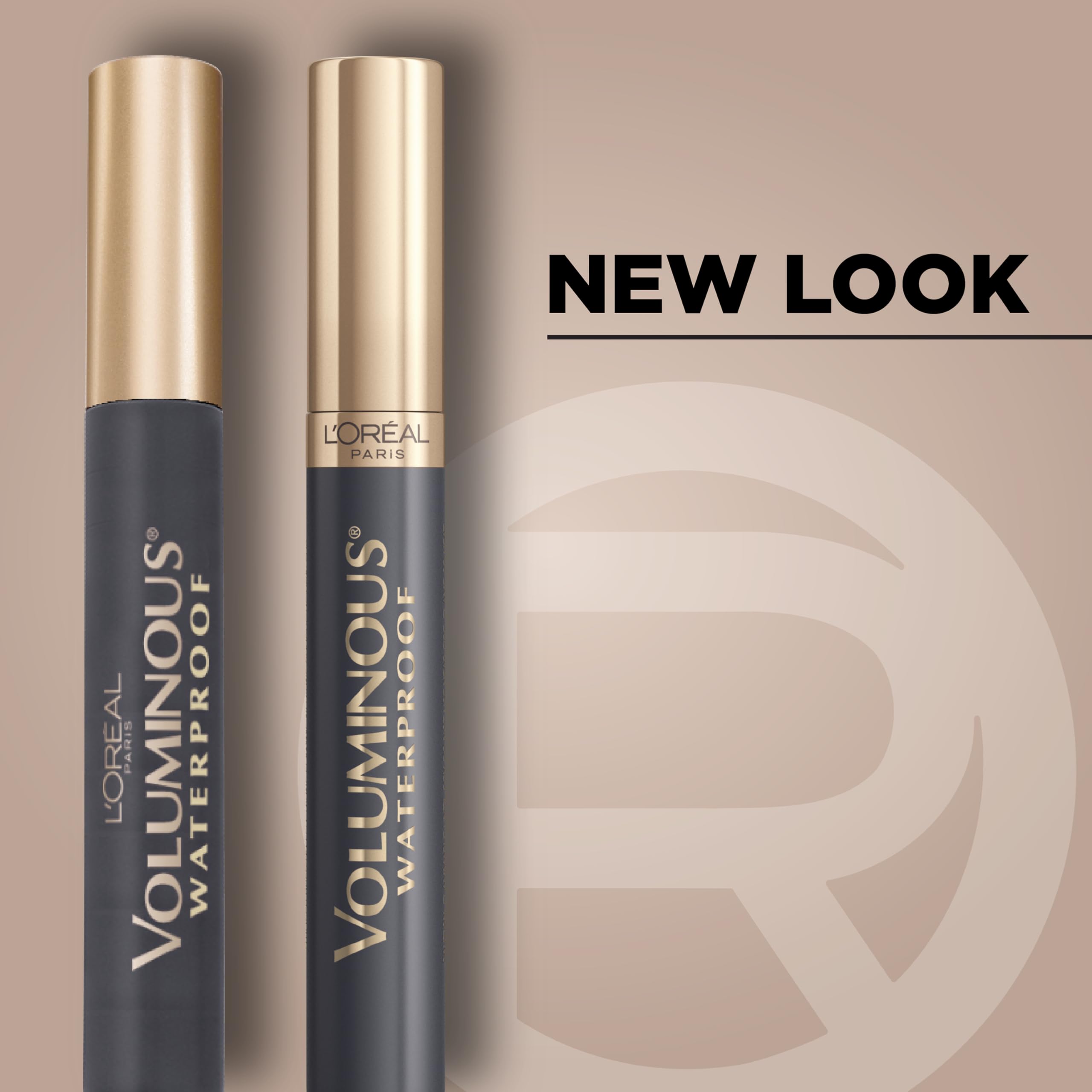LOr  al Paris Makeup Voluminous Original Waterproof Mascara, Black, 0.28 Fl Oz (Pack of 2)