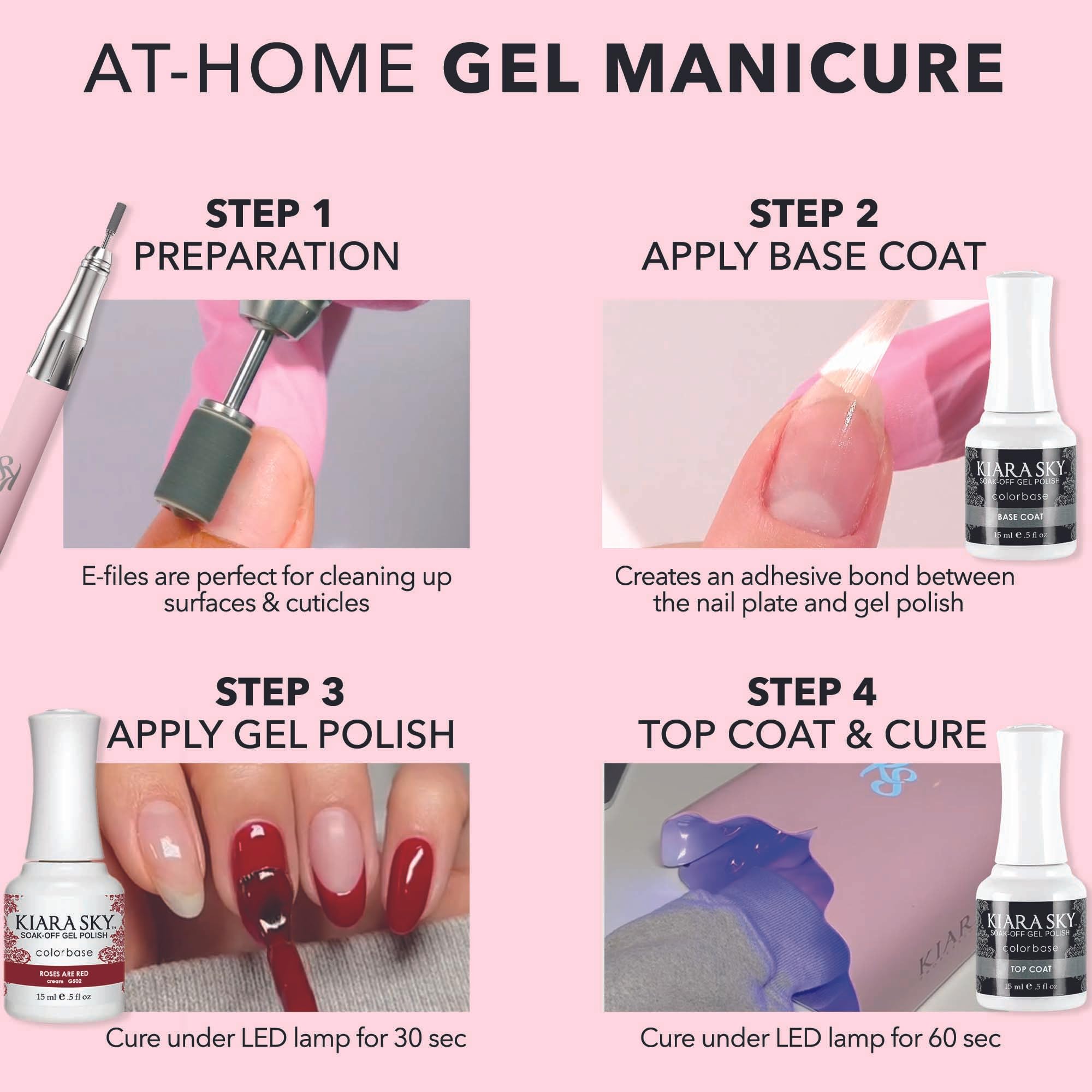 Kiara Sky Professional Nails Led Uv Soak Off Gel Polish - Skies The Limit G415 - Perfect Baby Powder Blue Color