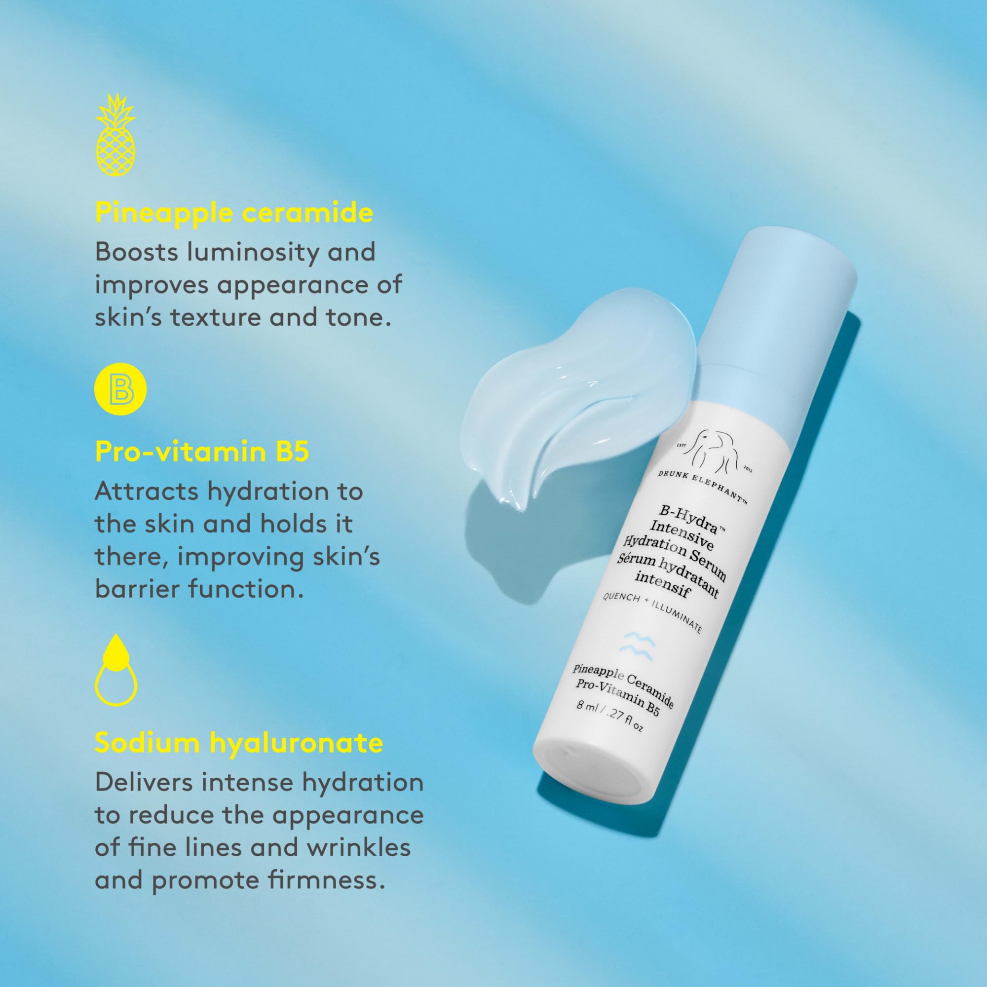 Drunk Elephant Hydra and The Bright - Includes C-Firma Fresh Day Serum (0.3 fl oz) & B-Hydra Intensive Hydration Serum (0.27 fl