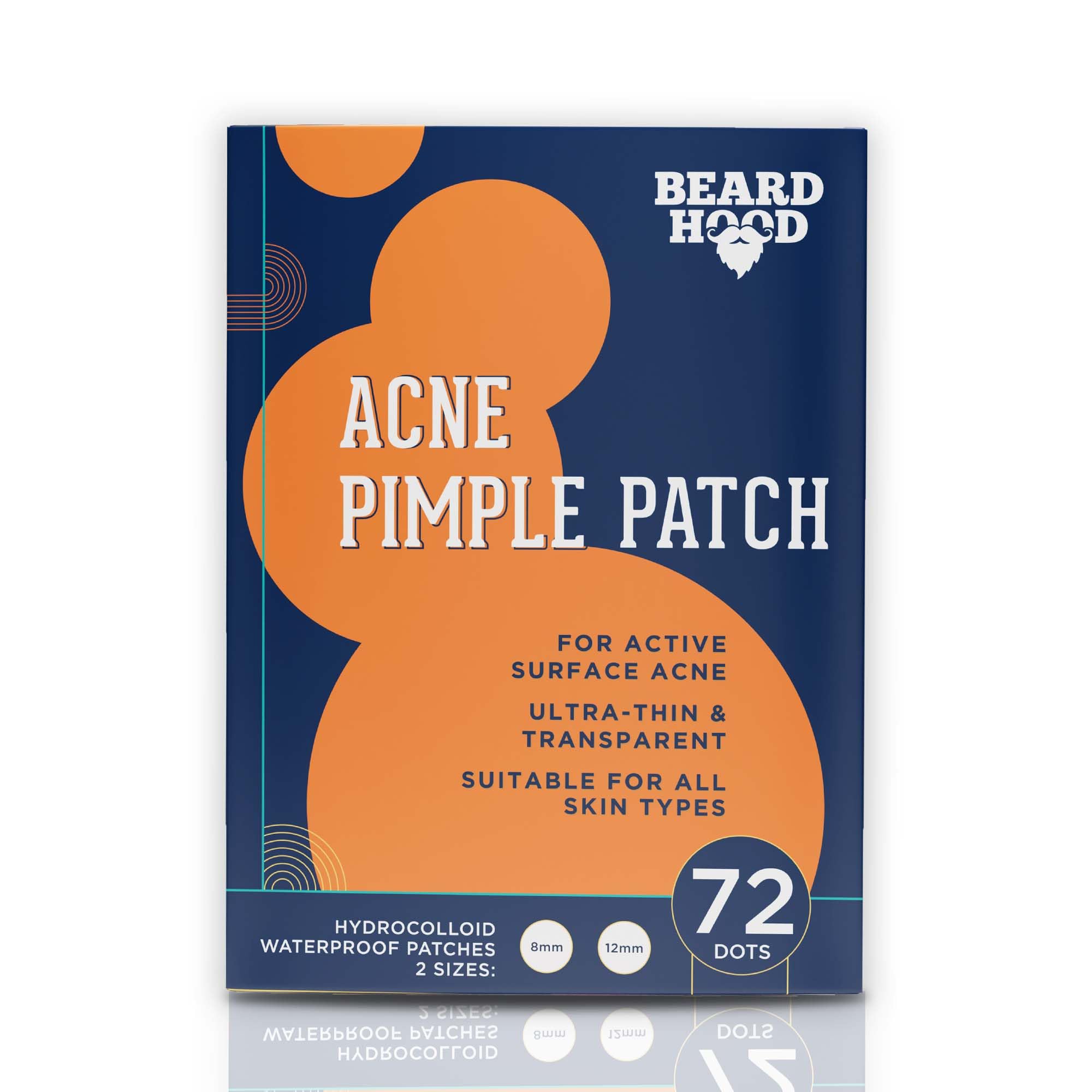 Beardhood Acne Pimple Patch | 72 Patches | Pimple Patches For Face Salicylic Acid, Hydrocolloid Waterproof Patch For Active Surf