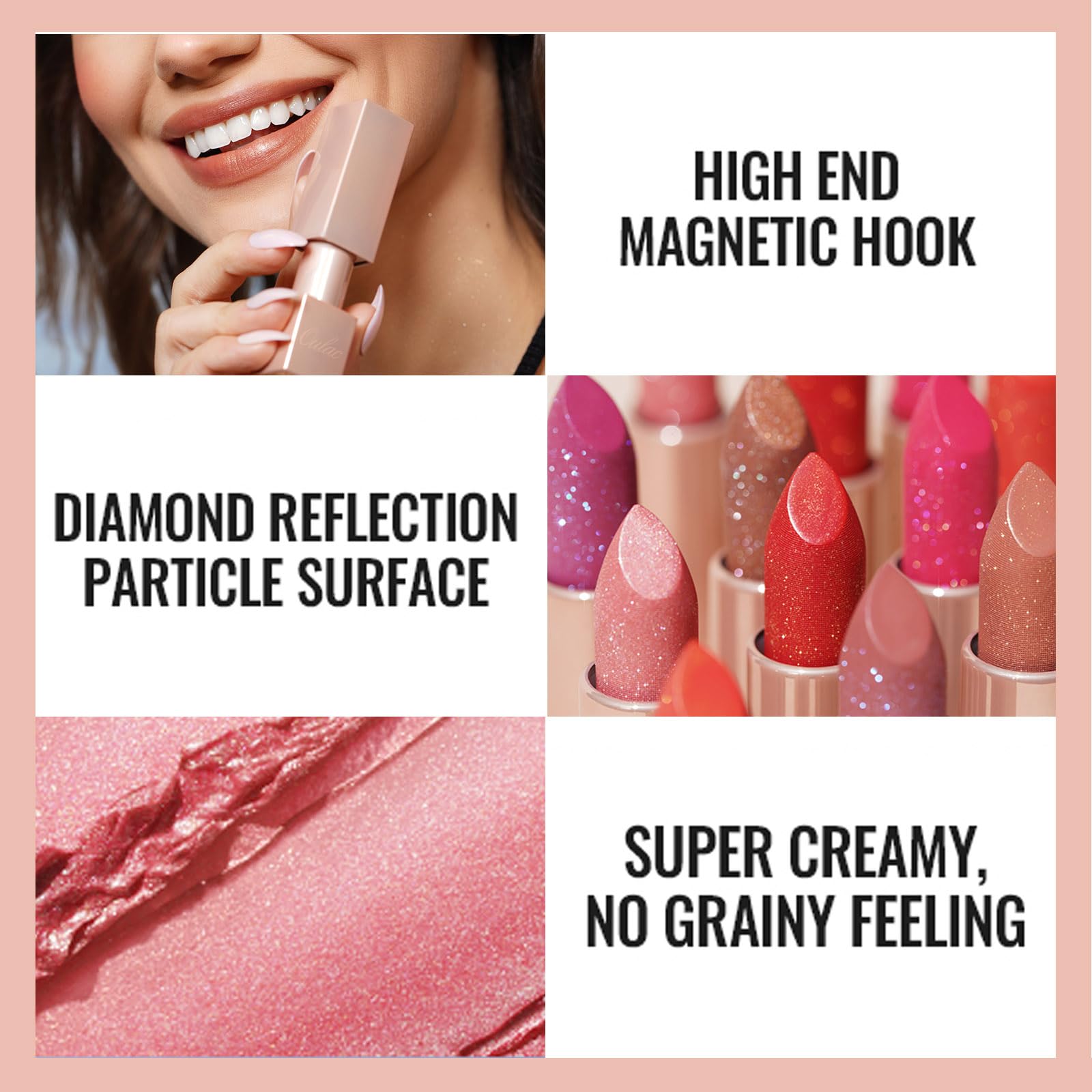 Oulac Moisturizing Coral Lipstick for Women Tinted Lip Balm Infused with Sodium Hyaluronate Acid, Lightweight Lip Makeup, Vegan