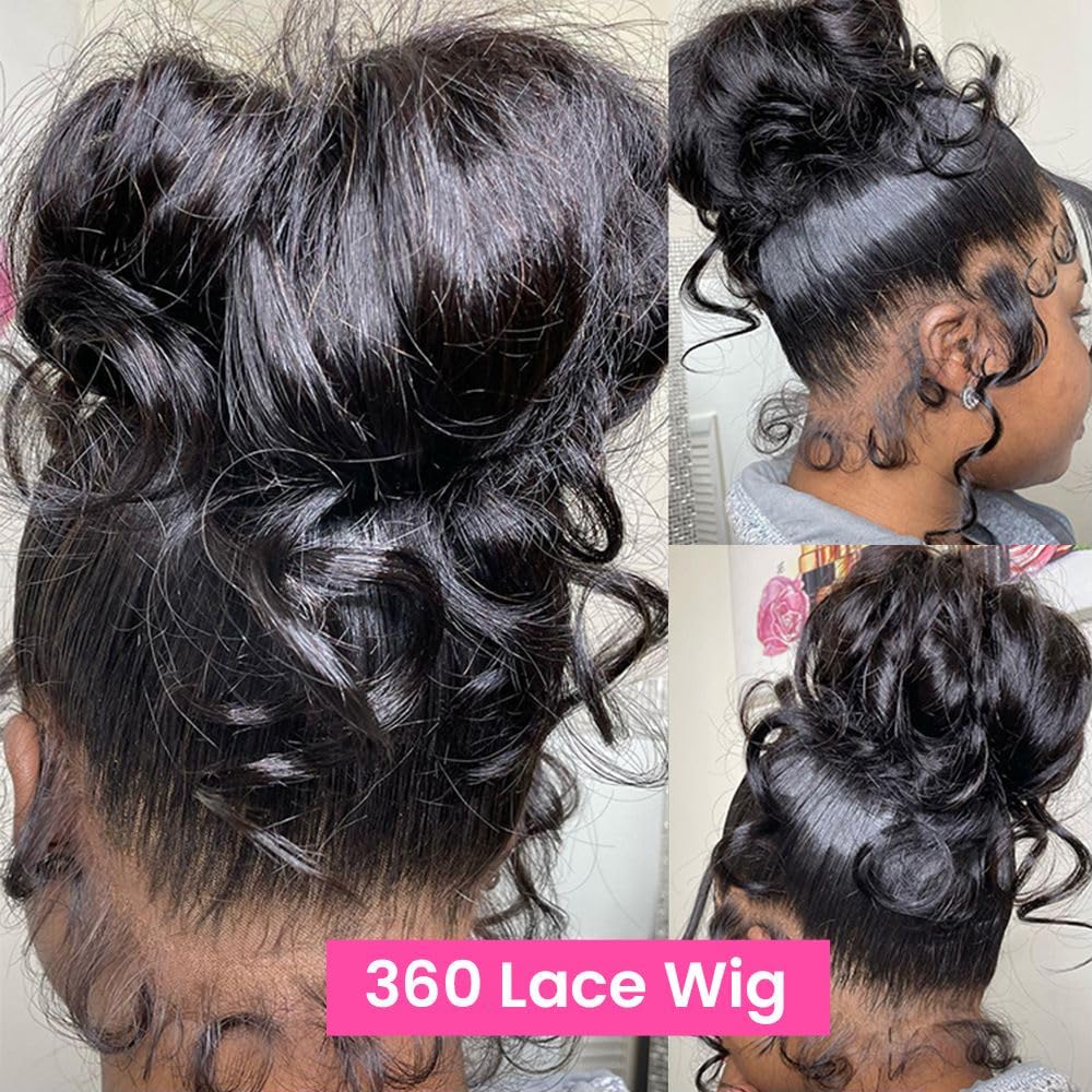 360 Lace Front Wigs Human Hair With Baby Hair Body Wave Hd Lace Front Wigs Human Hair 200% Density 360 Lace Front Wigs For Women