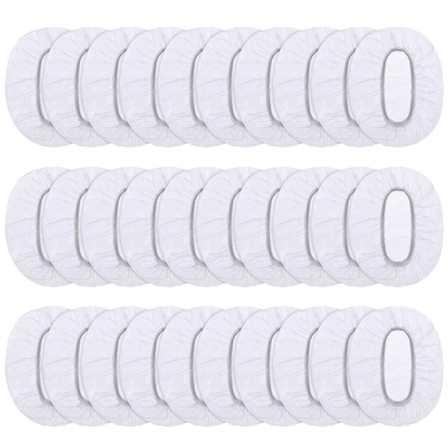 100 Pack Clear Disposable Ear Protectors Waterproof Ear Covers For Hair Dye, Shower, Bathing