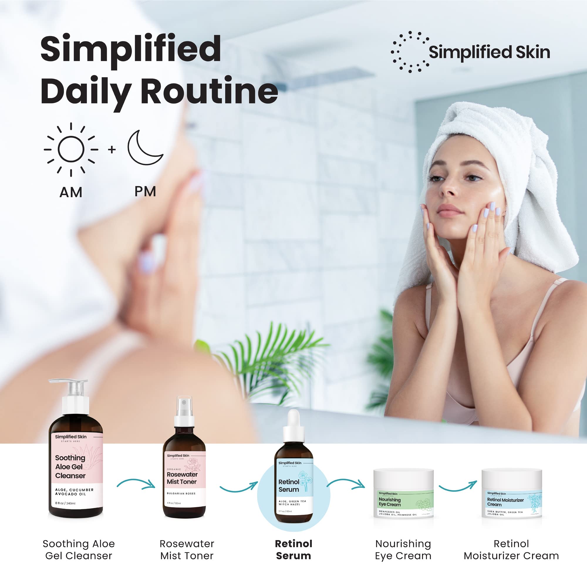Retinol Serum For Face - Anti Aging Retinol With Hyaluronic Acid Face Serum For Acne Marks And Skin Texture Smoothing Fine Lines
