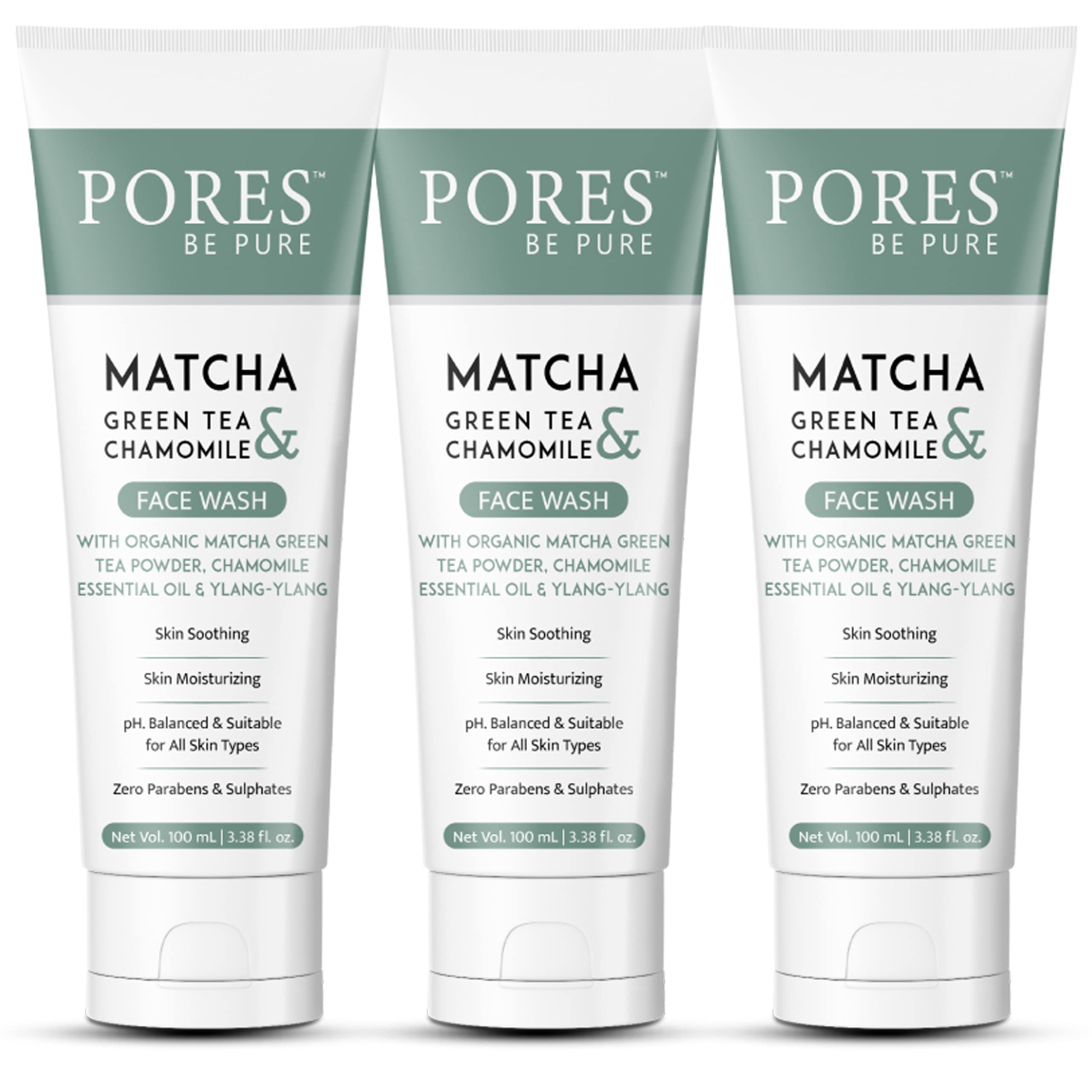 Pores Be Pure Green Tea Face Wash With Vitamin C & Zinc | AntiAcne, Oil Control & Deep Cleansing Face Wash For All Type Of Skin