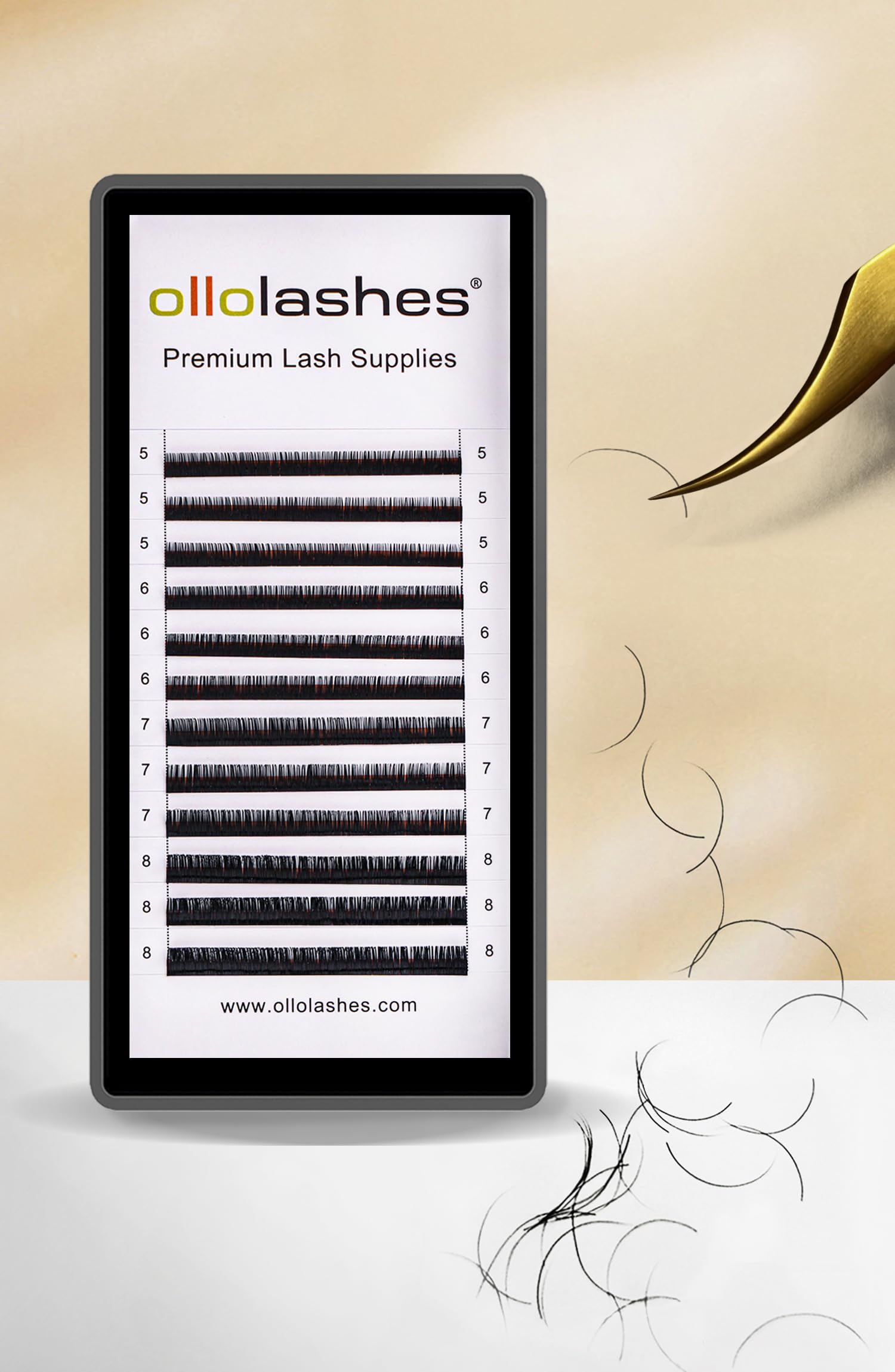 OLLOLASHES Eyelash Extension B C CC D J Curl Mix 5-20mm 0.03 0.05 0.07 0.15 Super Matte Classic Lash Extensions Professional Sup
