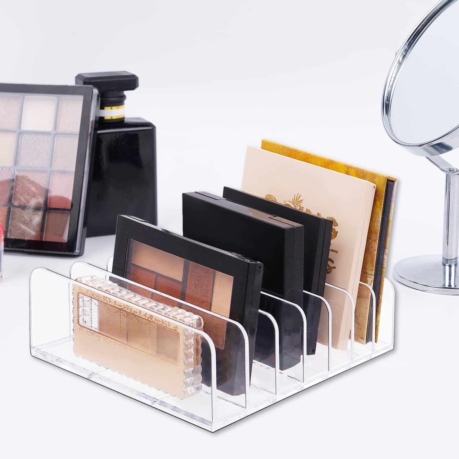 Anyumocz 2 Pack Eyeshadow Palette Makeup Organizer,Eyeshadow Storage Holder,Acrylic Cosmetic Organizer For Vanities,Bathroom Cou