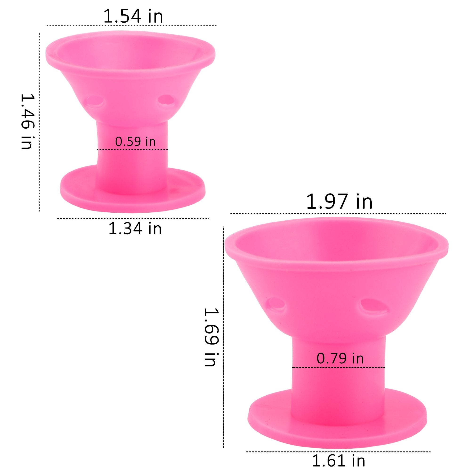 JANYUN Pink Silicone Hair Rollers Set - 40 Pcs (20 Large & 20 Small) for Effortless Curls - Model SG_B07D3KV6JG