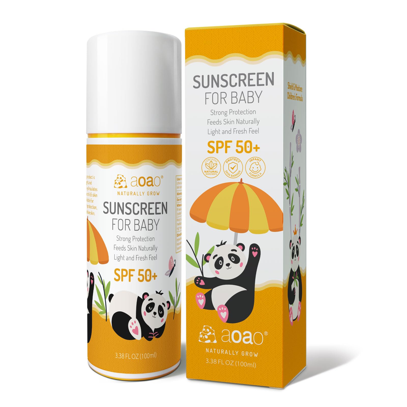 Kids Sunscreen SPF 50, Baby Sunscreen for Face Body, Sensitive Skin,3.38 oz