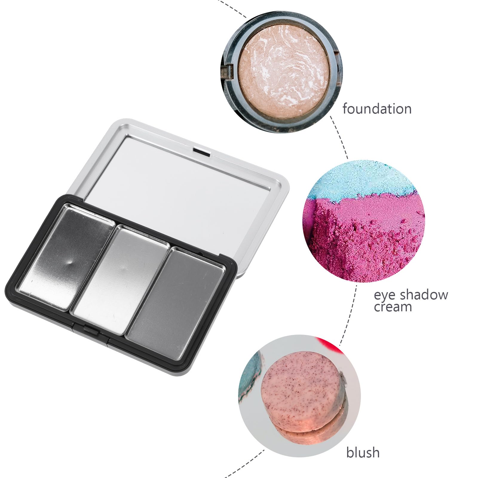 Luxshiny Empty Eyeshadow Palette: Refillable Magnetic Makeup Palette with Mirror for Eyeshadow Powder Blush Lipstick Highlight -