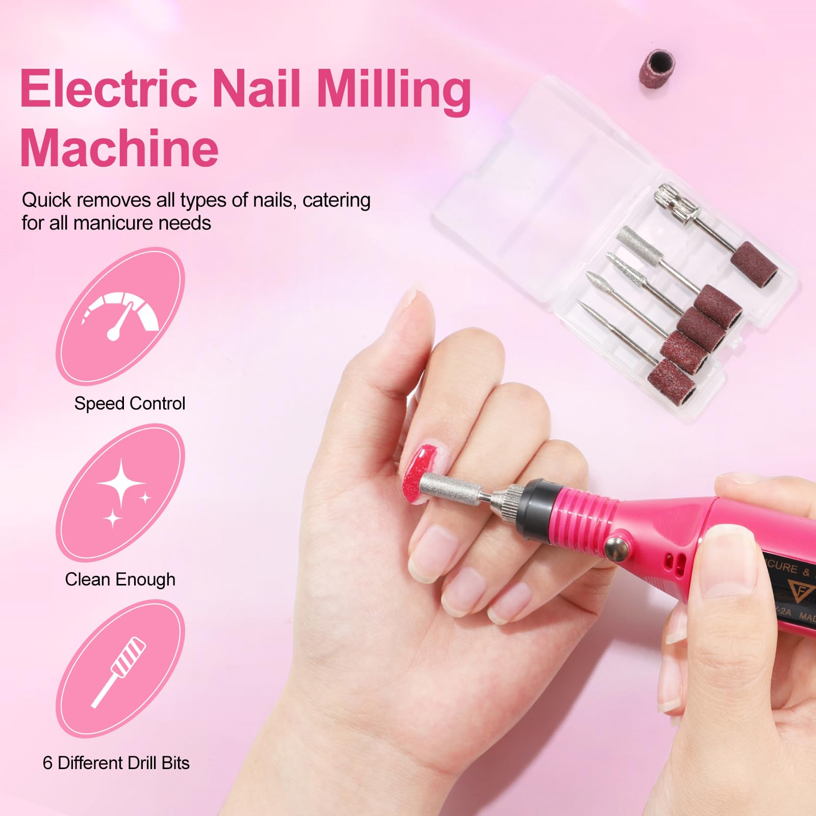 Acrylic Nail Kit With Everything For Beginner With Drill And U V Light 3Pcs Acrylic Powder 24Pcs Glitter Powder Professional Nai