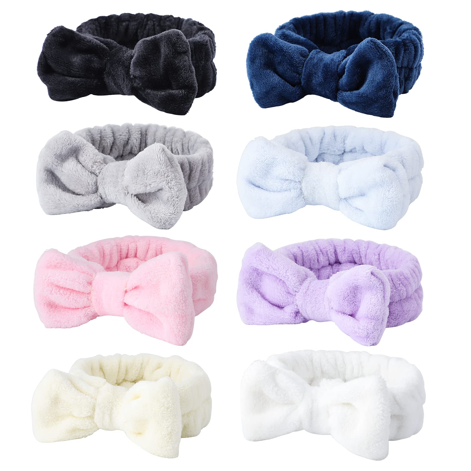Wsyub Spa Headband, 8Pcs Makeup Headband,Headband For Washing Face, Shower Skin Care Fluffy Spa Headband For Woman Girl Teens Sl
