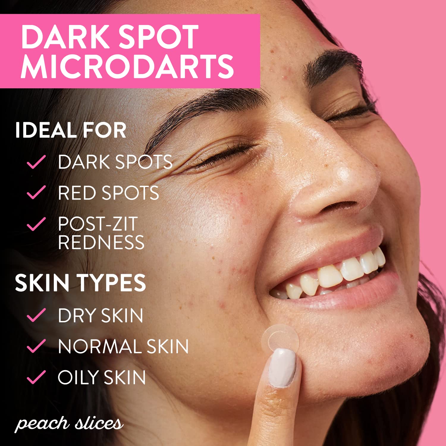 Peach Slices Dark Spot Microdarts | For Dark Spots, Post-Blemish Redness | Self-Dissolving | Niacinamide, Vitamin C, Hyaluronic