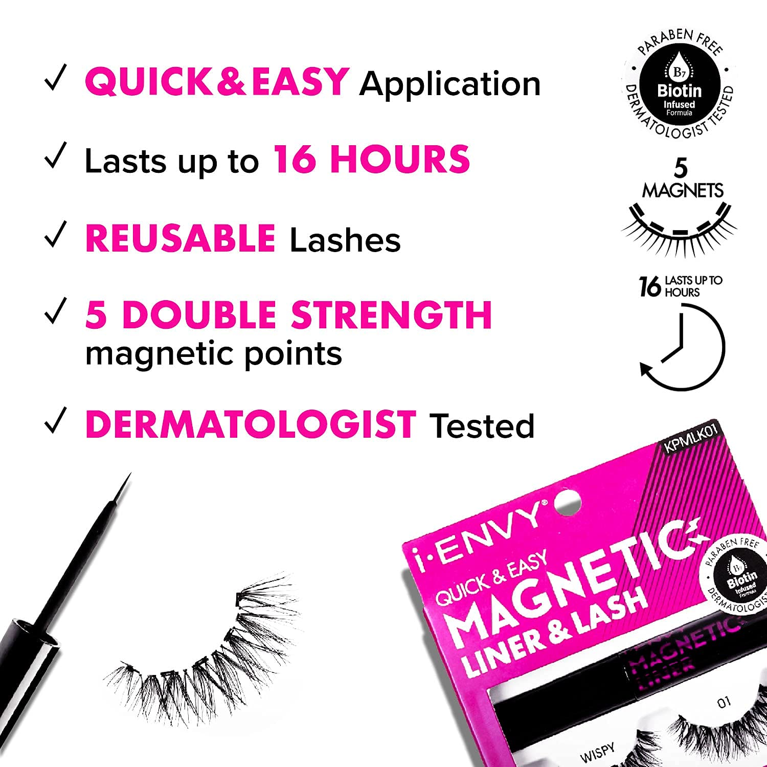Ienvy Magnetic Lashes Double Strength Reusable Lashes Easy To Apply, Everyday Wearable False Eyelashes Faux Mink #2