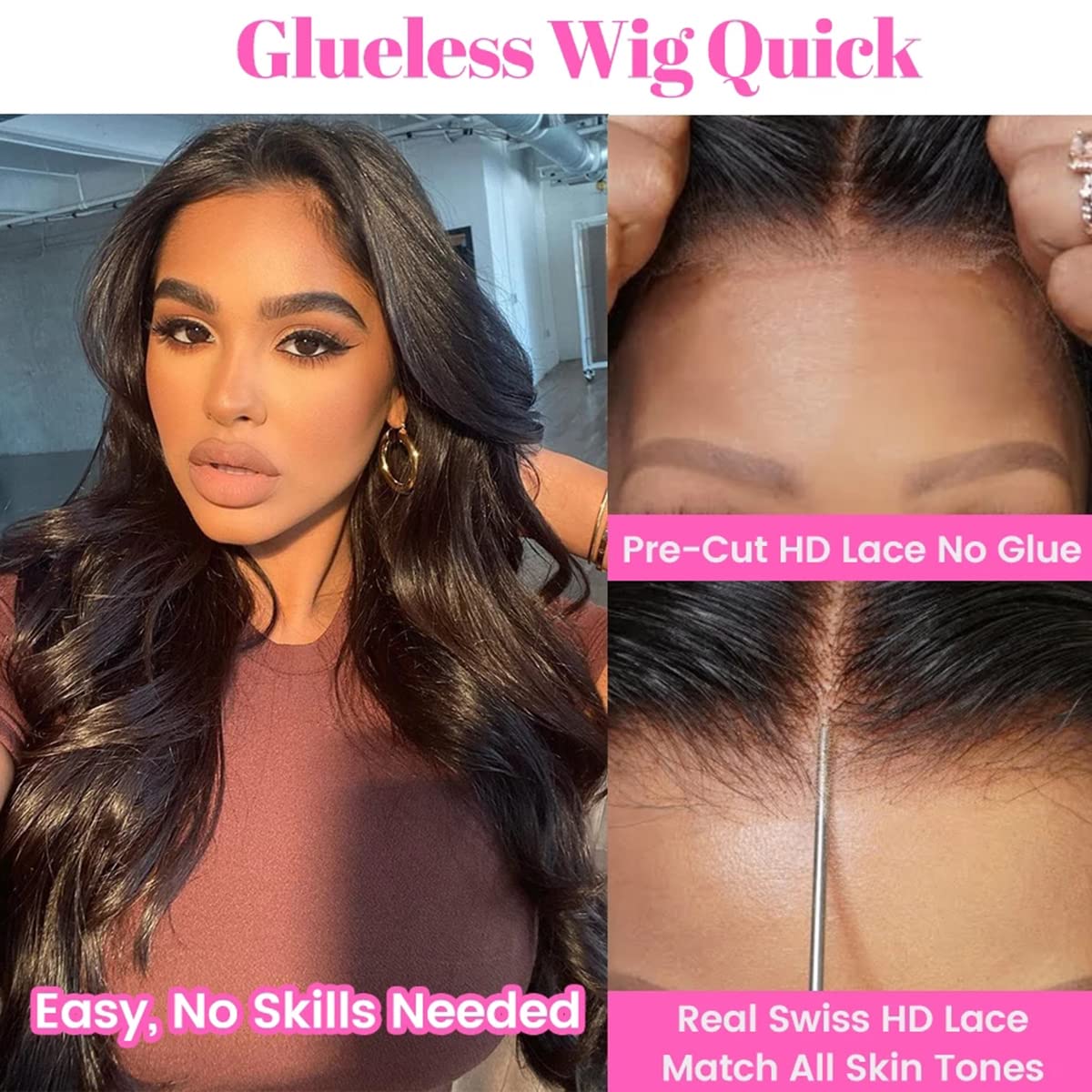 Isee Hair Hd Lace Front Wig Wear & Go Glueless Lace Wig Brazilian Body Wave Lace Wigs For Women No Glue 4X6 Lace Pre Cut Wig Hum