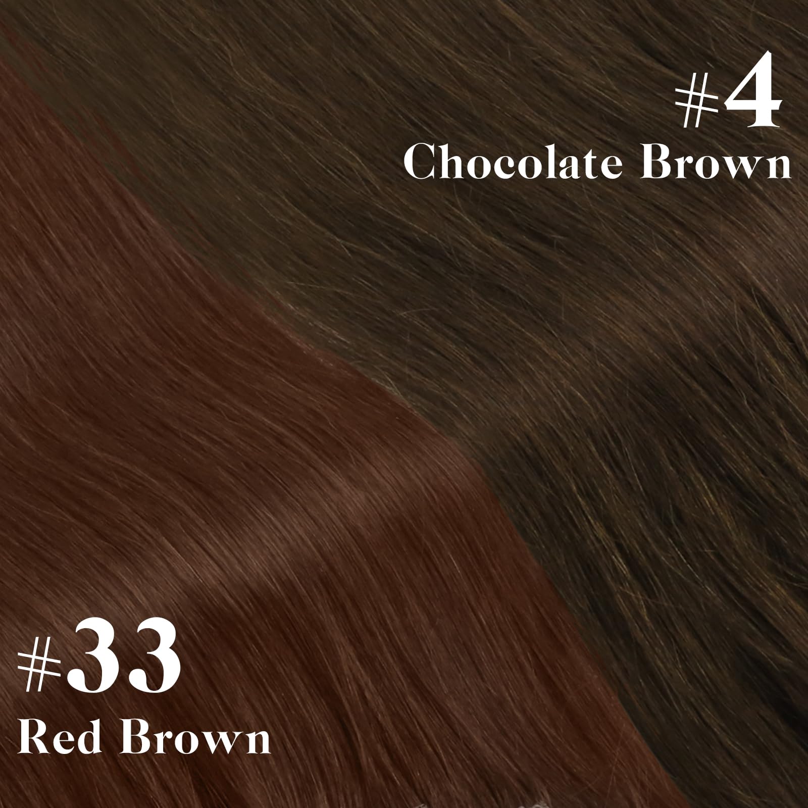 Sunny Human Clip in Hair Extensions Auburn Real Hair Extensions Clip in Human Hair Dark Auburn Hair Extensions Clip in Auburn Ha