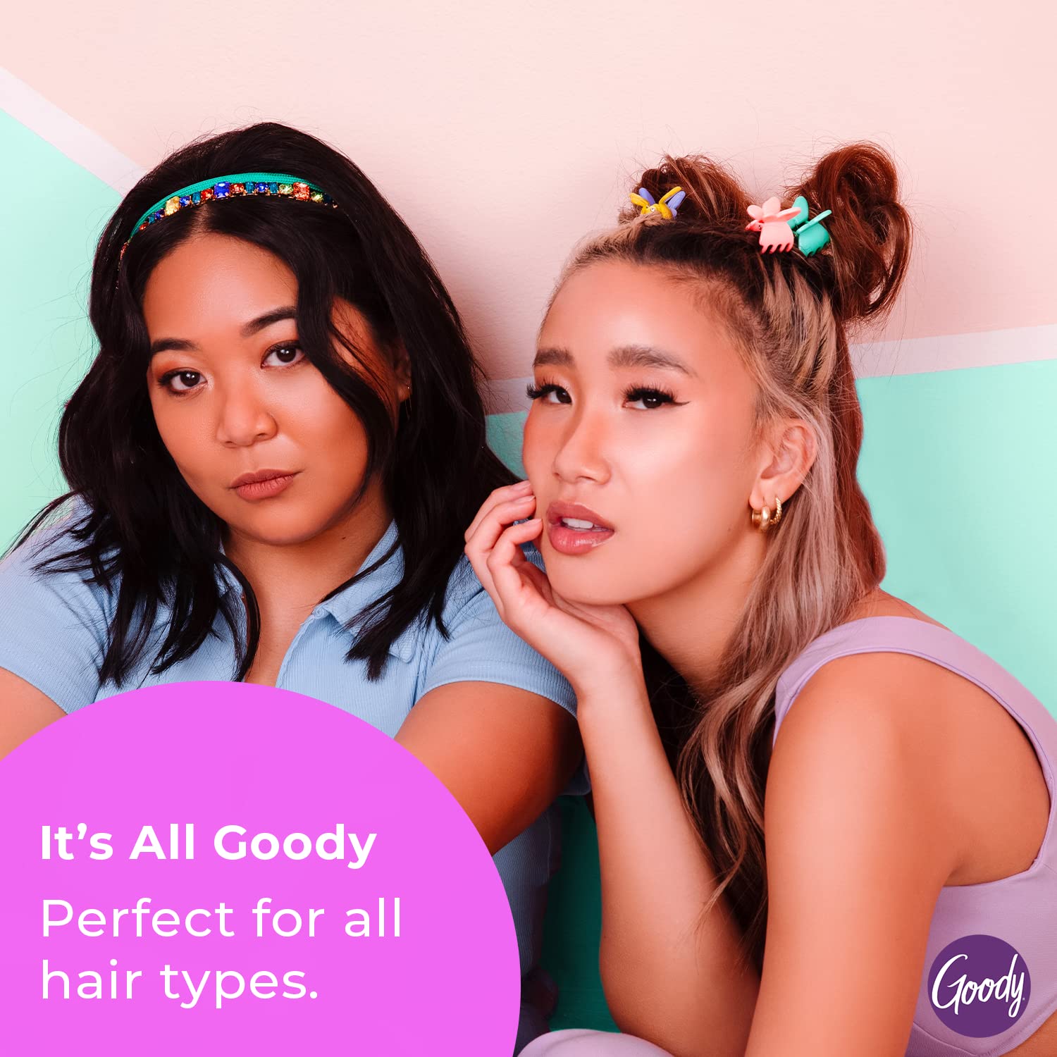 Goody Mini Claw Clips, Colour Collection , Brunette - Great for Easily Pulling Up Your Hair - Pain-Free Hair Accessories for Wom