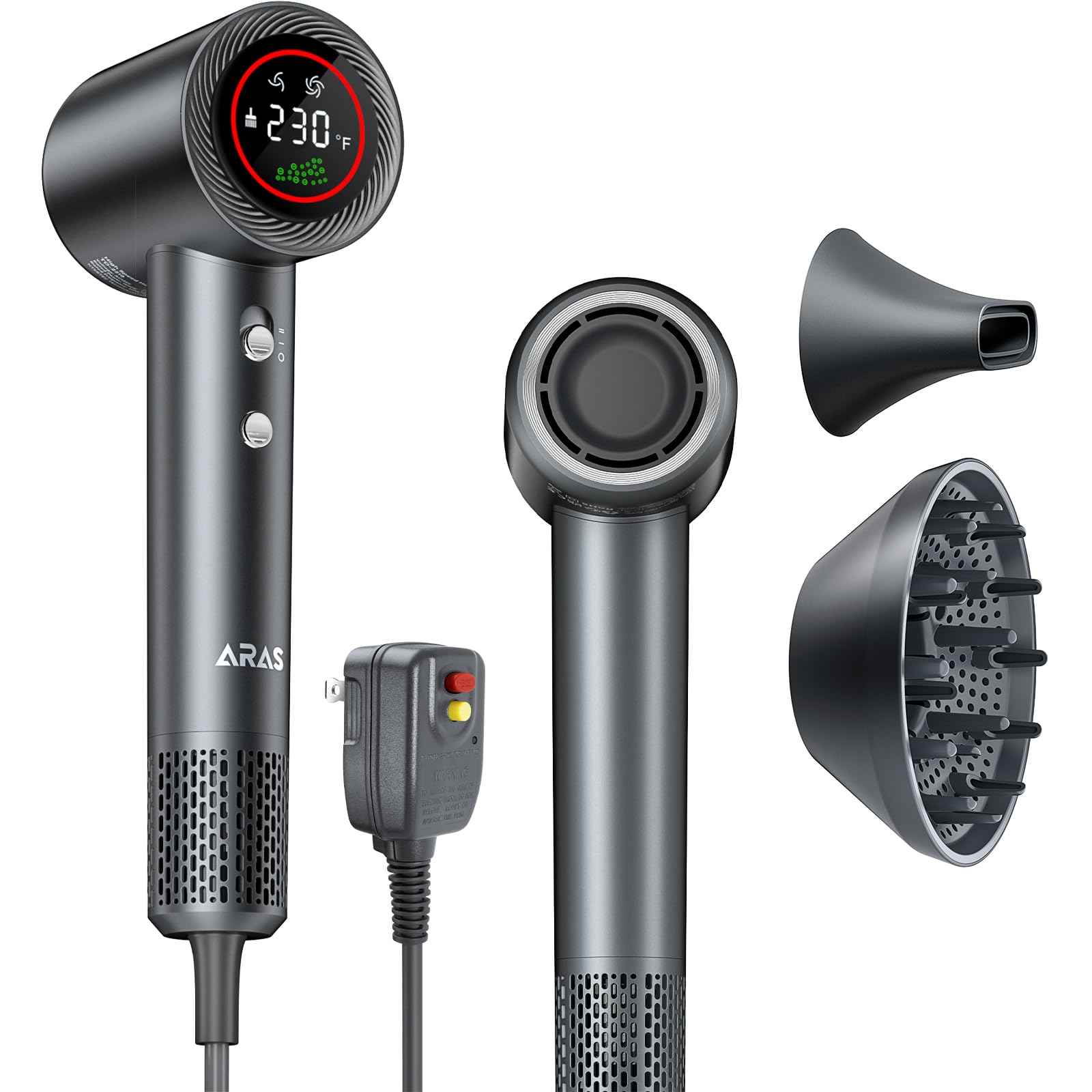 Hair Dryer, Negative Ionic Blow Dryer With 140, 000 Rpm Professional High-Speed Blow Dryer, Brushless Motor For Fast Drying, Low