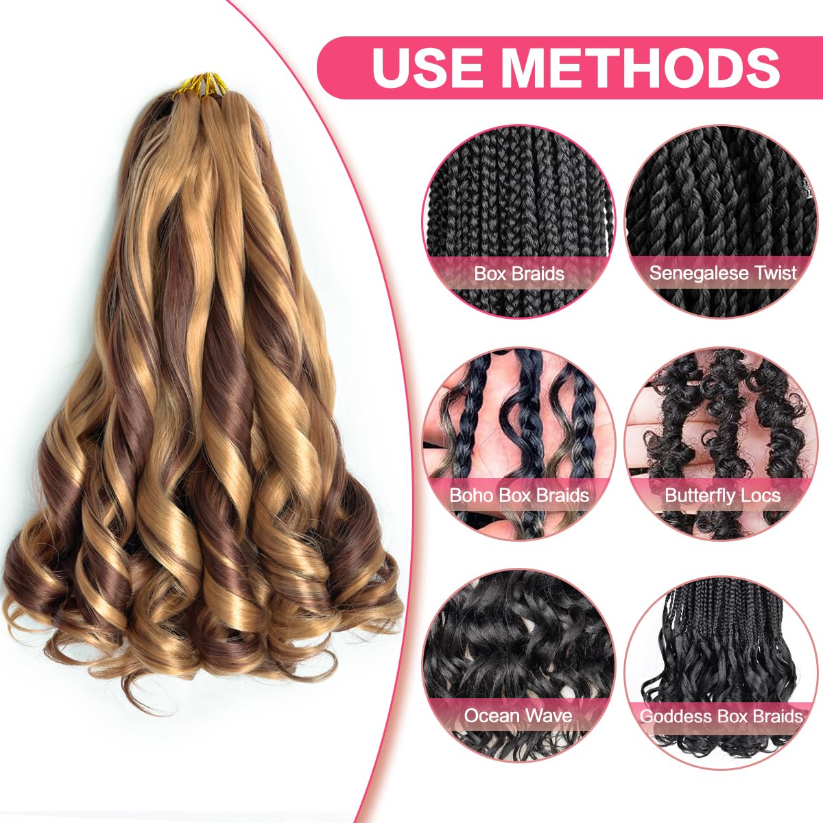 12 Inch French Curly Braiding Hair 27/33 Short French Curl Braiding Hair With Curly Ends Hair Extensions Braids Crochet Hair For