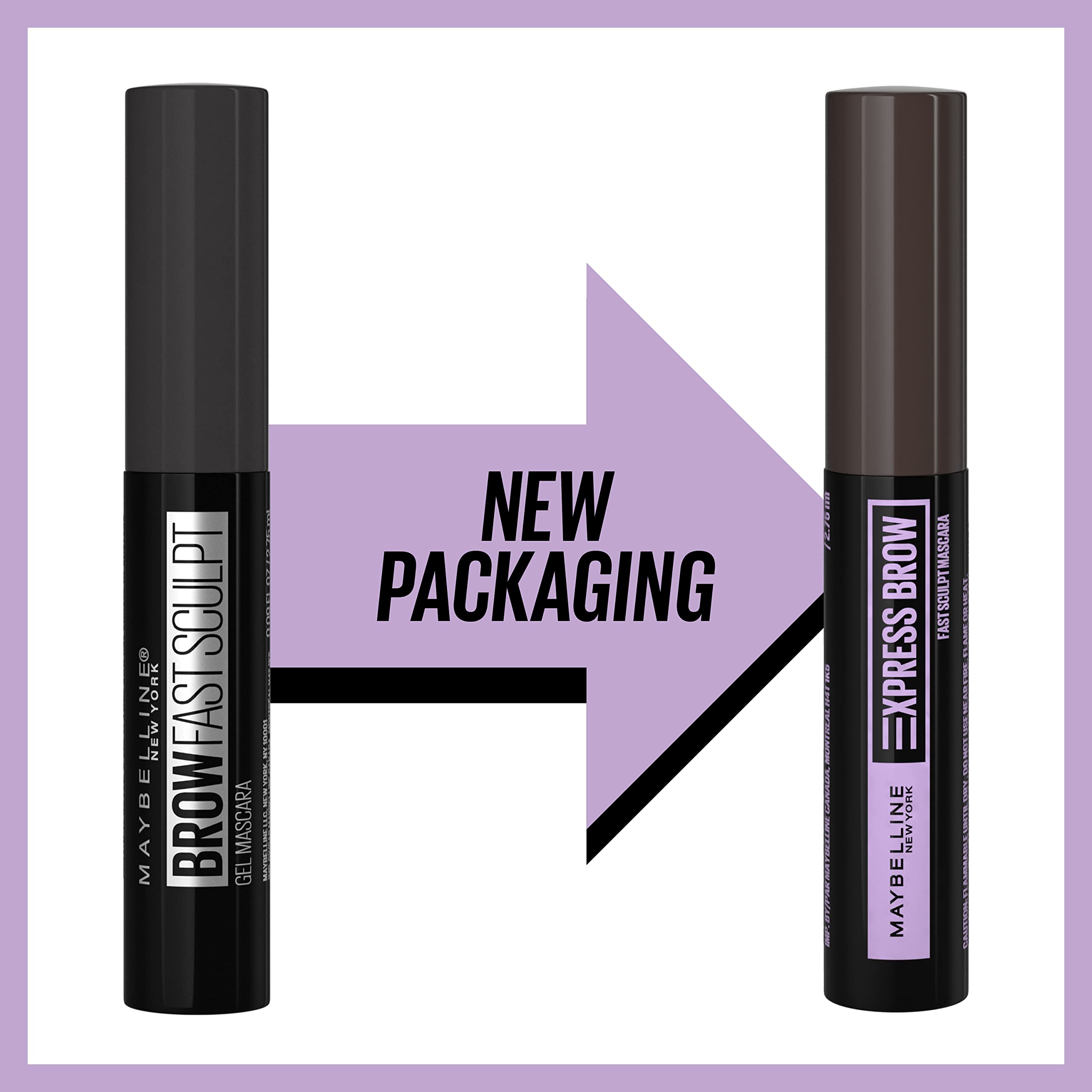 Maybelline Brow Fast Sculpt, Shapes Eyebrows, Eyebrow Mascara Makeup, Warm Brown, 0.09 Fl. Oz.