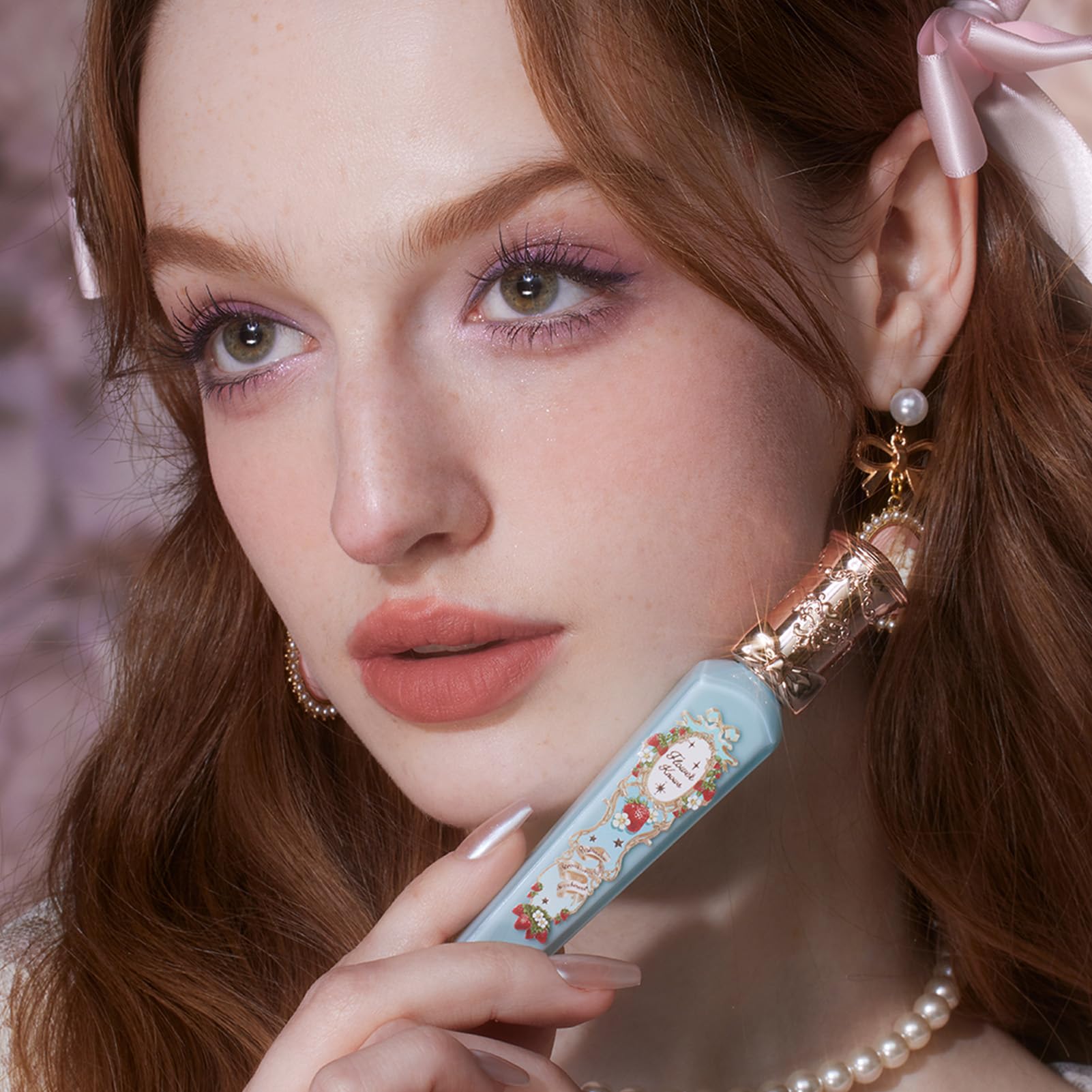 Flower Knows Strawberry Rococo Cloud Lip Cream Matte Liquid Lipstick-Long Lasting&Highly Pigmented Lip Stain -Velvety Waterproof