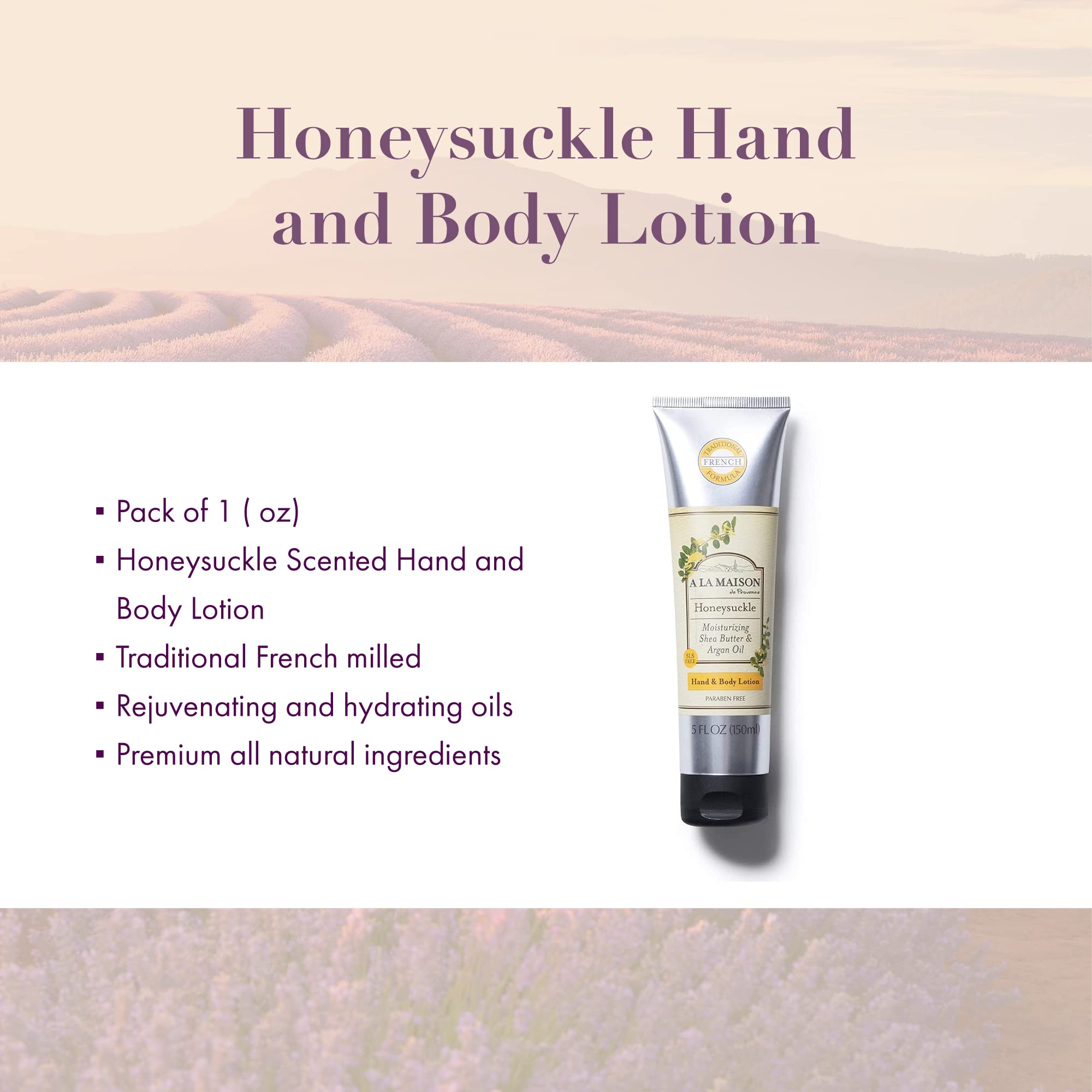 a la Maison Lotion White, Honeysuckle, 5 Fluid Ounce