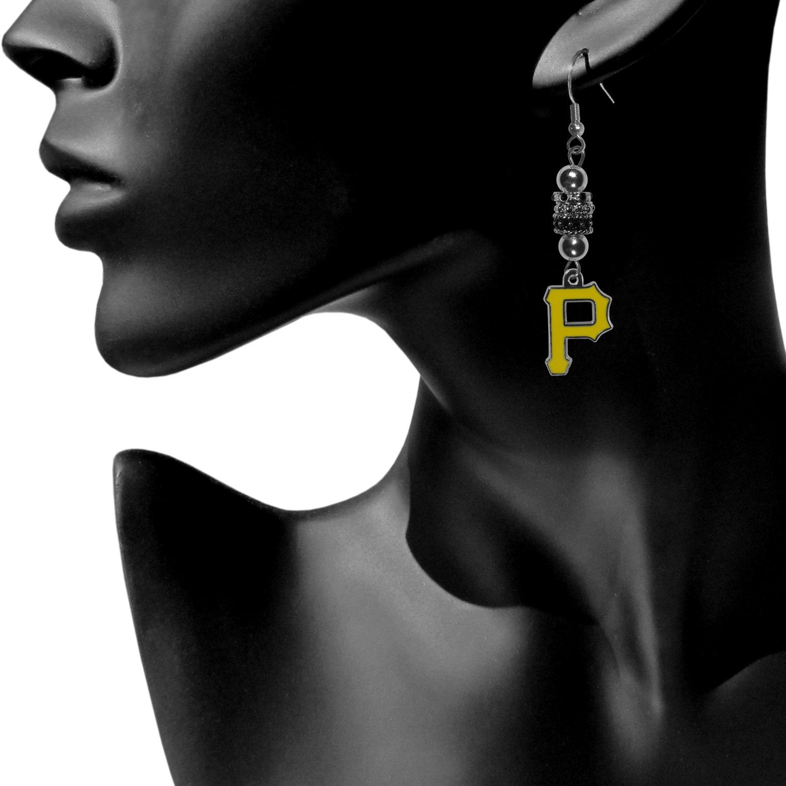 MLB Pittsburgh Pirates Euro Bead Earrings, 7.5