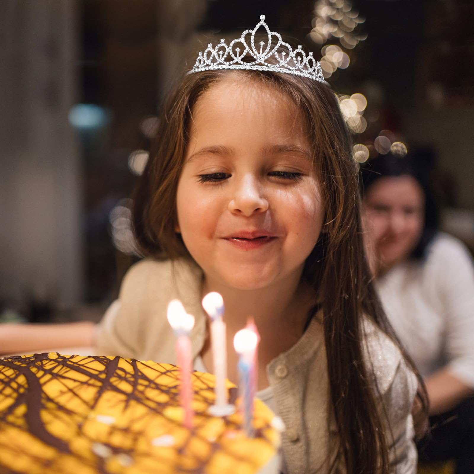 Tihebax Tiaras For Girls Crowns For Flower Bouquets Crown Cake Topper Princess Crowns For Girls Silver Princess Tiara Birthday T