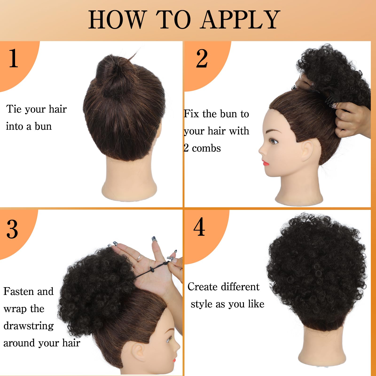 Aisi Queens Afro Puff Drawstring Ponytail Kinky Coily Curly Ponytail Wig Clip In Piece For Black Women And Kids Synthetic (Mediu
