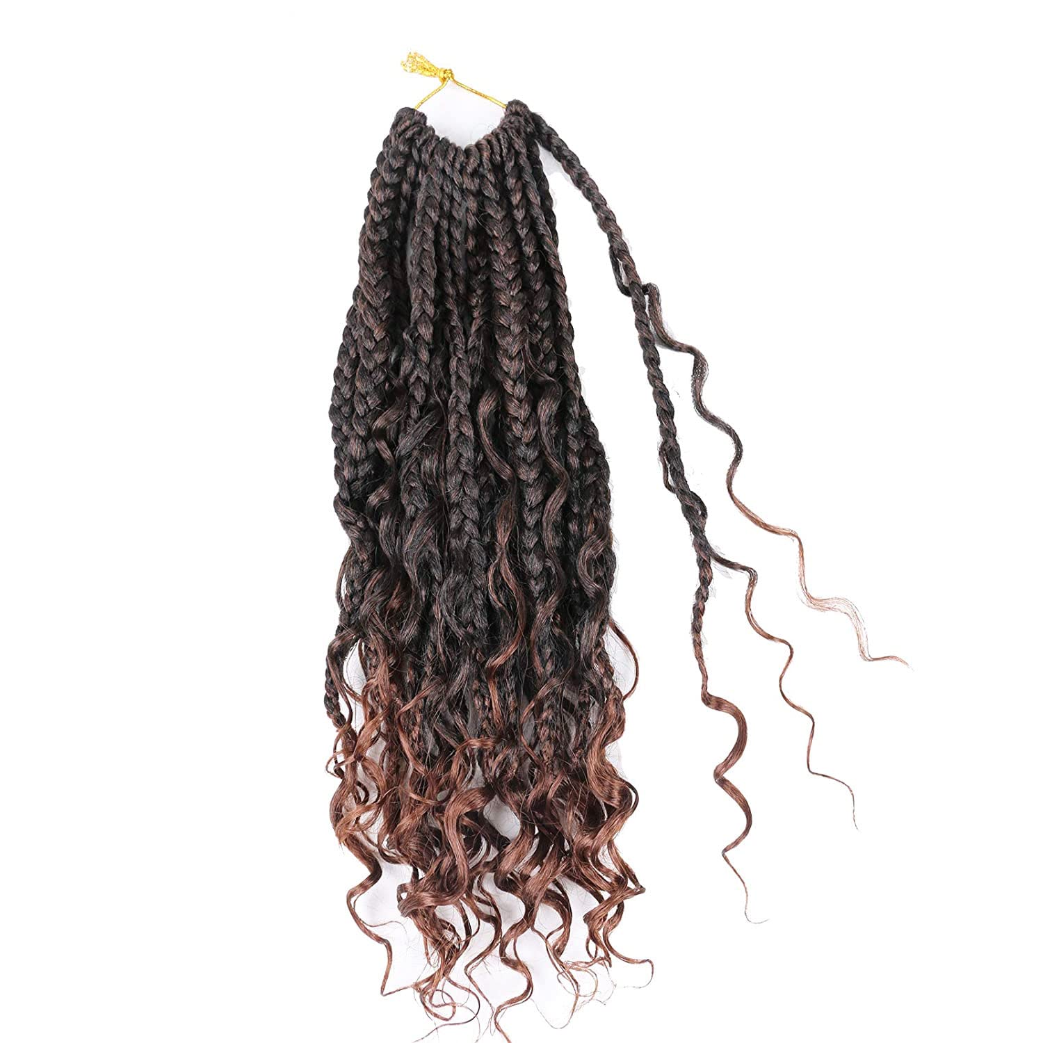 8 Pack Bohomian Box Braids Crochet Braids14 Inch Crochet Box Braids Curly Ends Goddess Box Braids Crochet Hair Synthetic Crochet