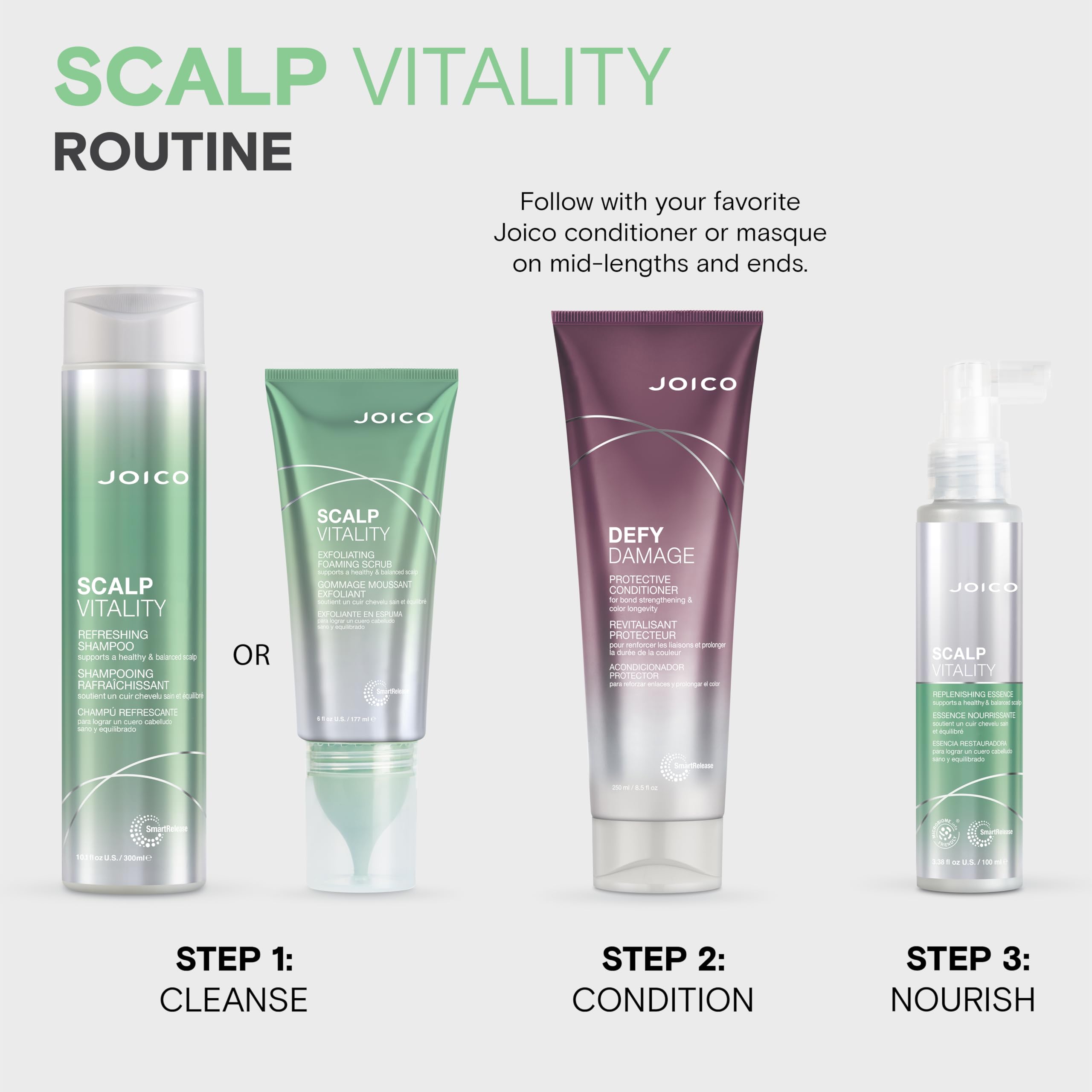 Joico Scalp Vitality Exfoliating Foaming Scrub | Supports A Healthy & Balanced Scalp | For Dry, Oily and Itchy Scalp | Removes E