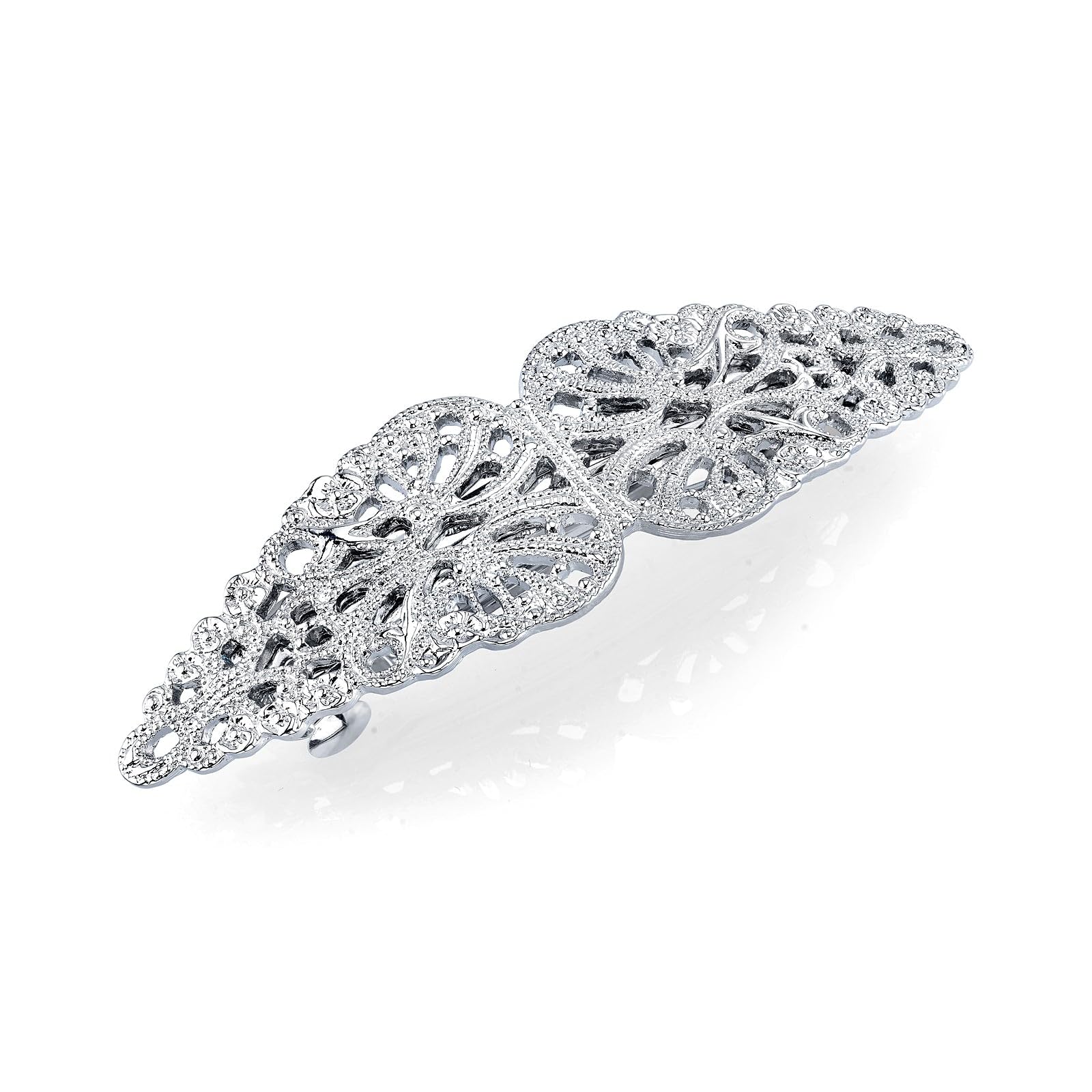 1928 Jewelry Womens Filigree Hair Barrette, (1 Pcs)