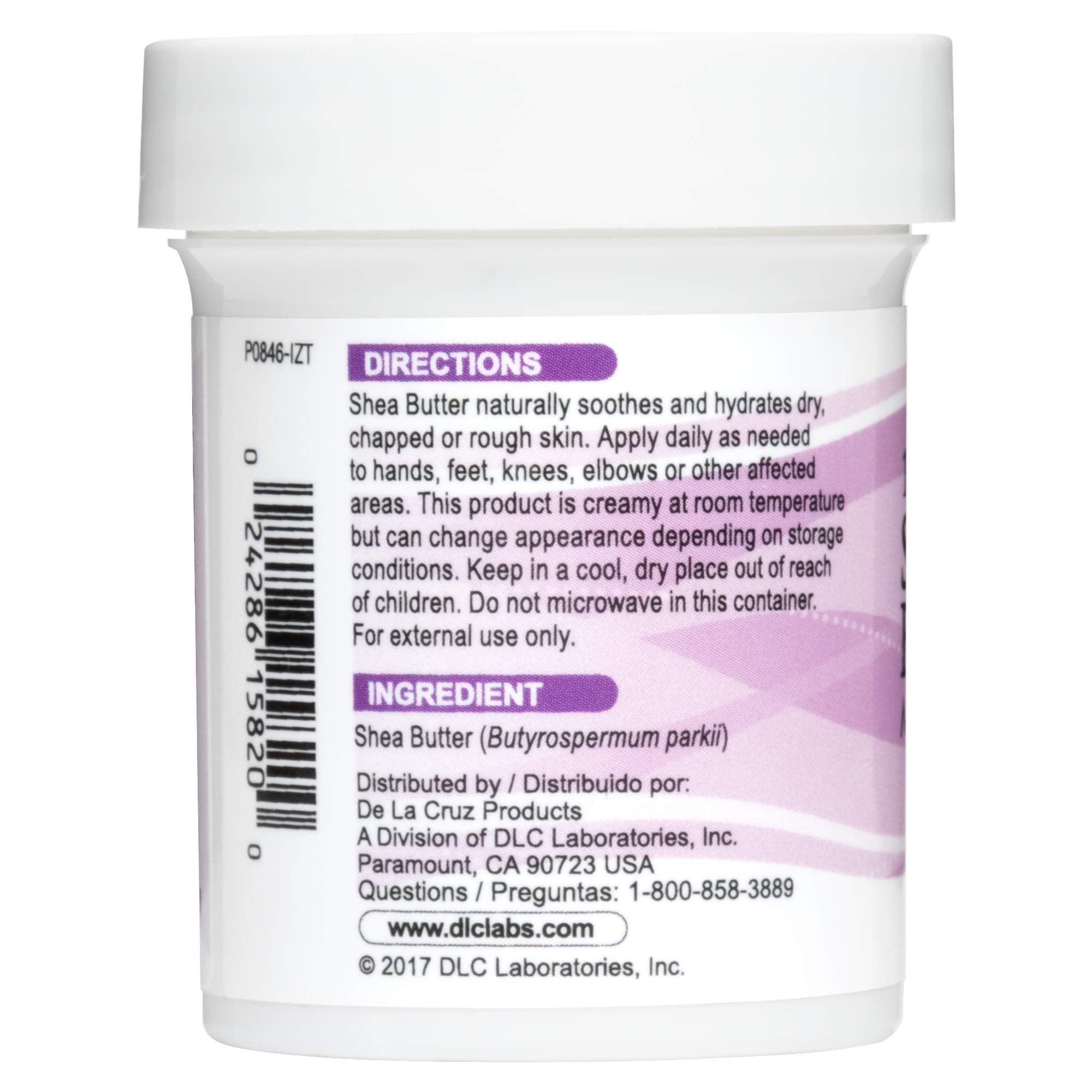 De La Cruz 100% Pure and Natural Shea Butter - Moisturizer for Dry, Irritated and Rough Skin - 2 OZ.