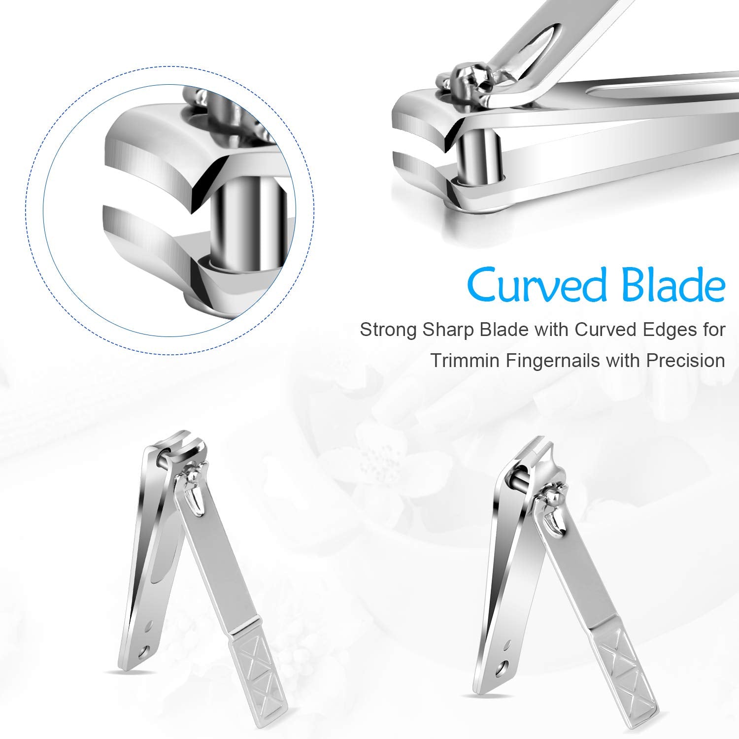 Teamkio 18PCS Blackhead Remover Comedone Extractor Tweezers Manicure Nail Clippers Kit, for Nial Cutter Acne Pimple Blemish Remo