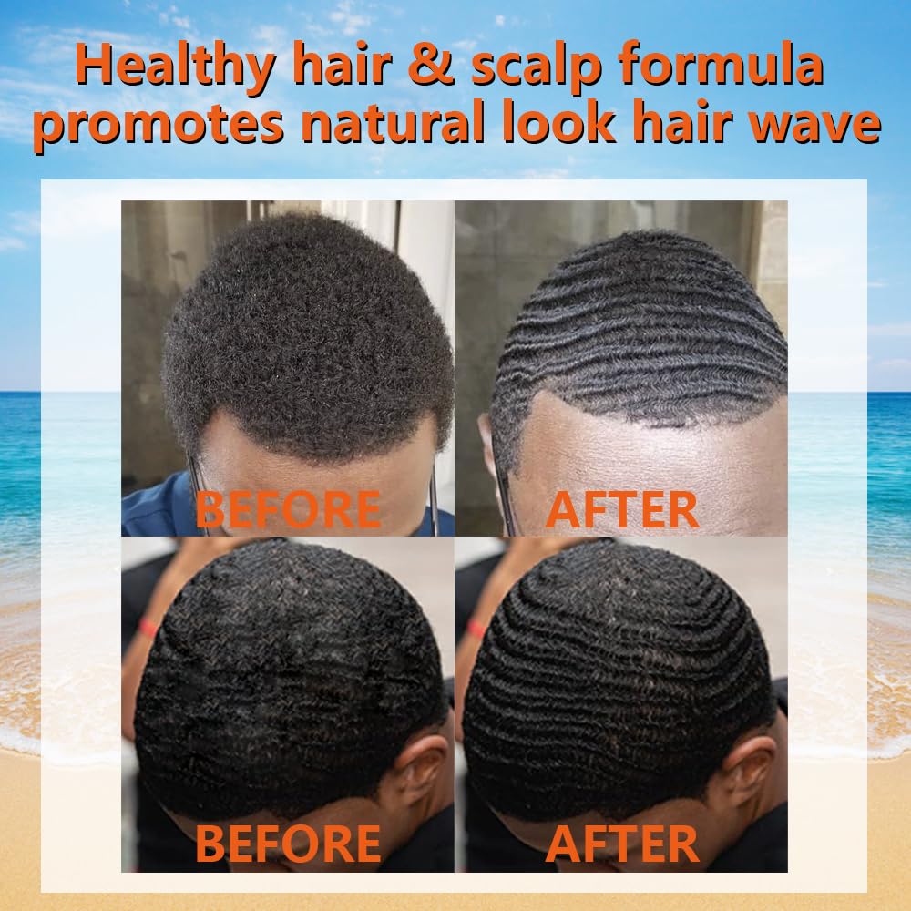 Goiple Natural Wave Pomade for Men, Strong Hold, Easy Wash, 4oz, Blue, Water-Based Hair Cream for Waves and Shine