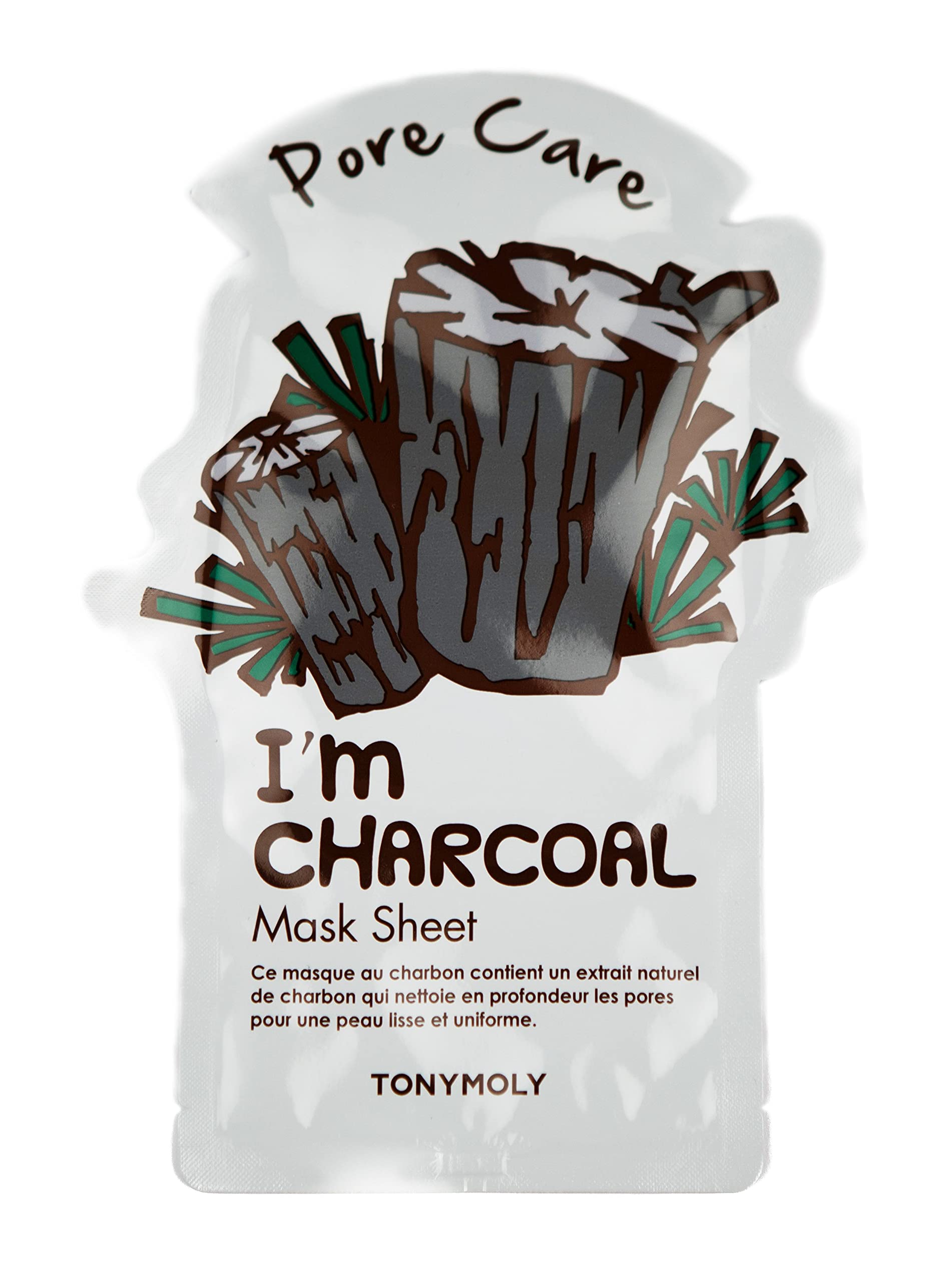 TONYMOLY I'm Real Charcoal Pore Care Mask Sheet, Pack of 1
