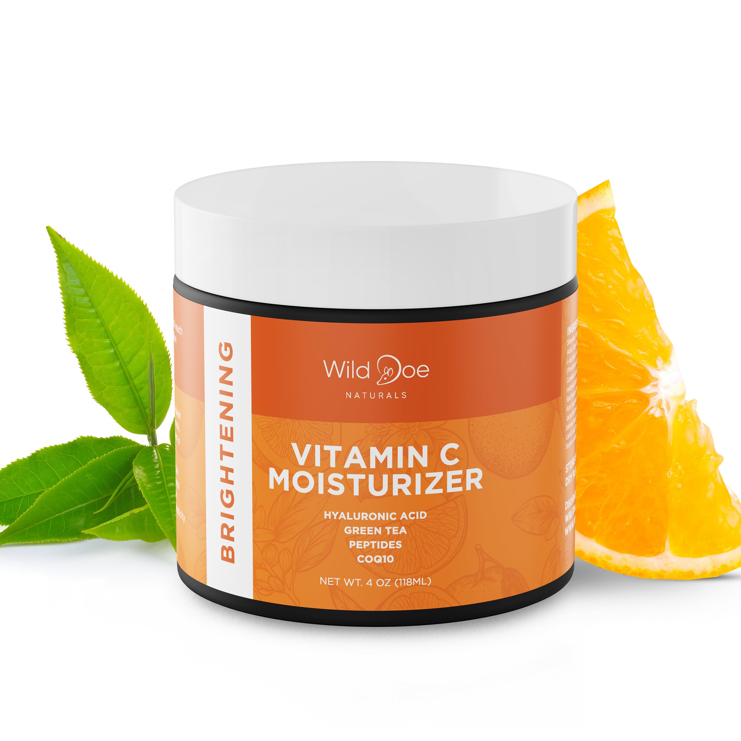 Vitamin C Face & Neck Moisturizer - Firming Eye Cream, Anti-Aging, Glowing Skin with Green Tea, Hyaluronic Acid, Vitamin E, Jojo