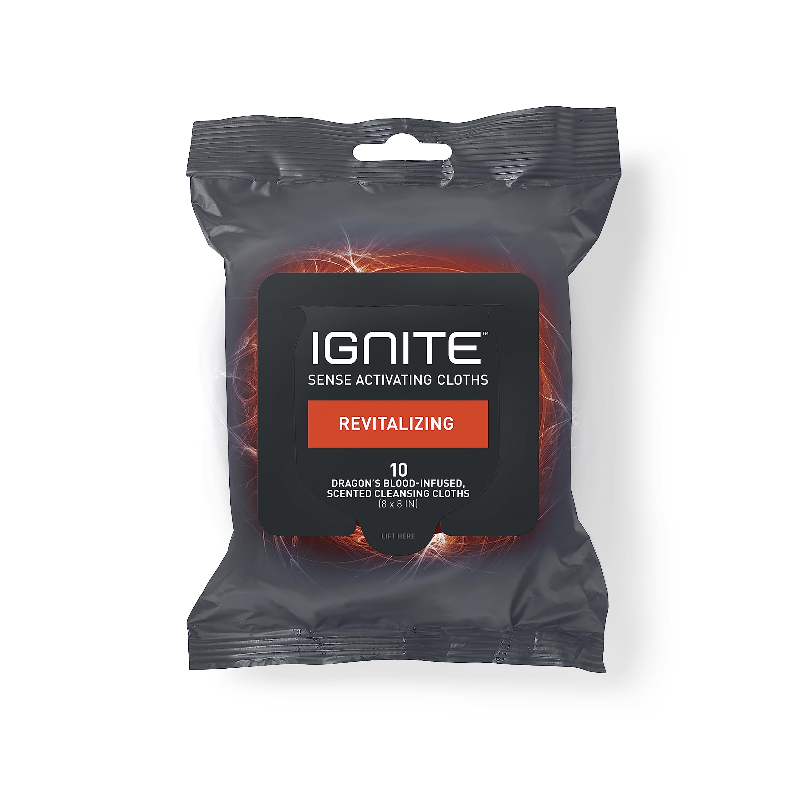 Medline Ignite Mens Body Wet Wipes, Extra Thick 8 '' X 8 '' Shower Wipes, Revitalizing Scent, 10 Count (Pack Of 3)