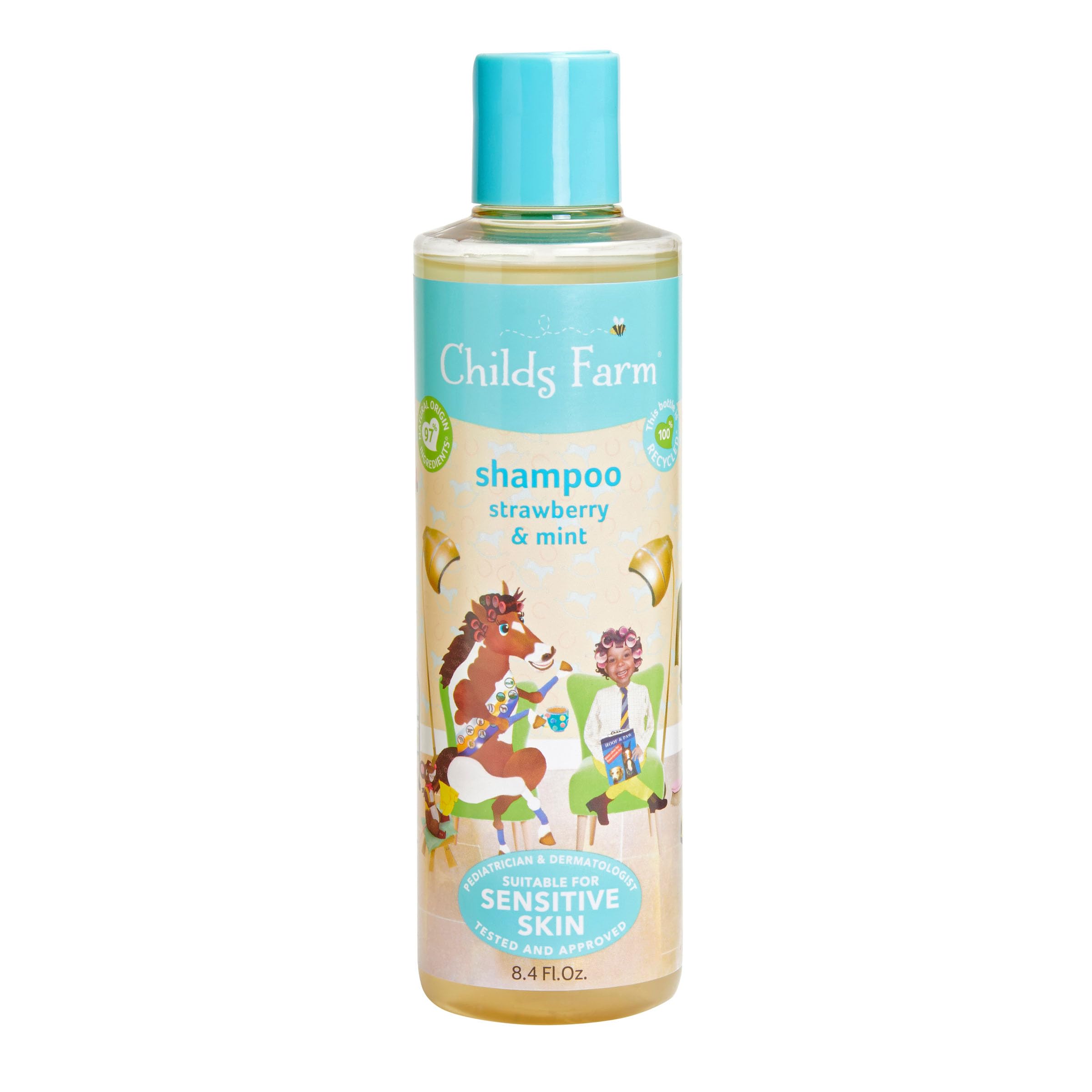 Childs Farm, Kids Shampoo for Dry, Sensitive, Eczema-prone Skin & Scalp, Strawberry & Organic Mint, Detangles & Nourishes, Vegan