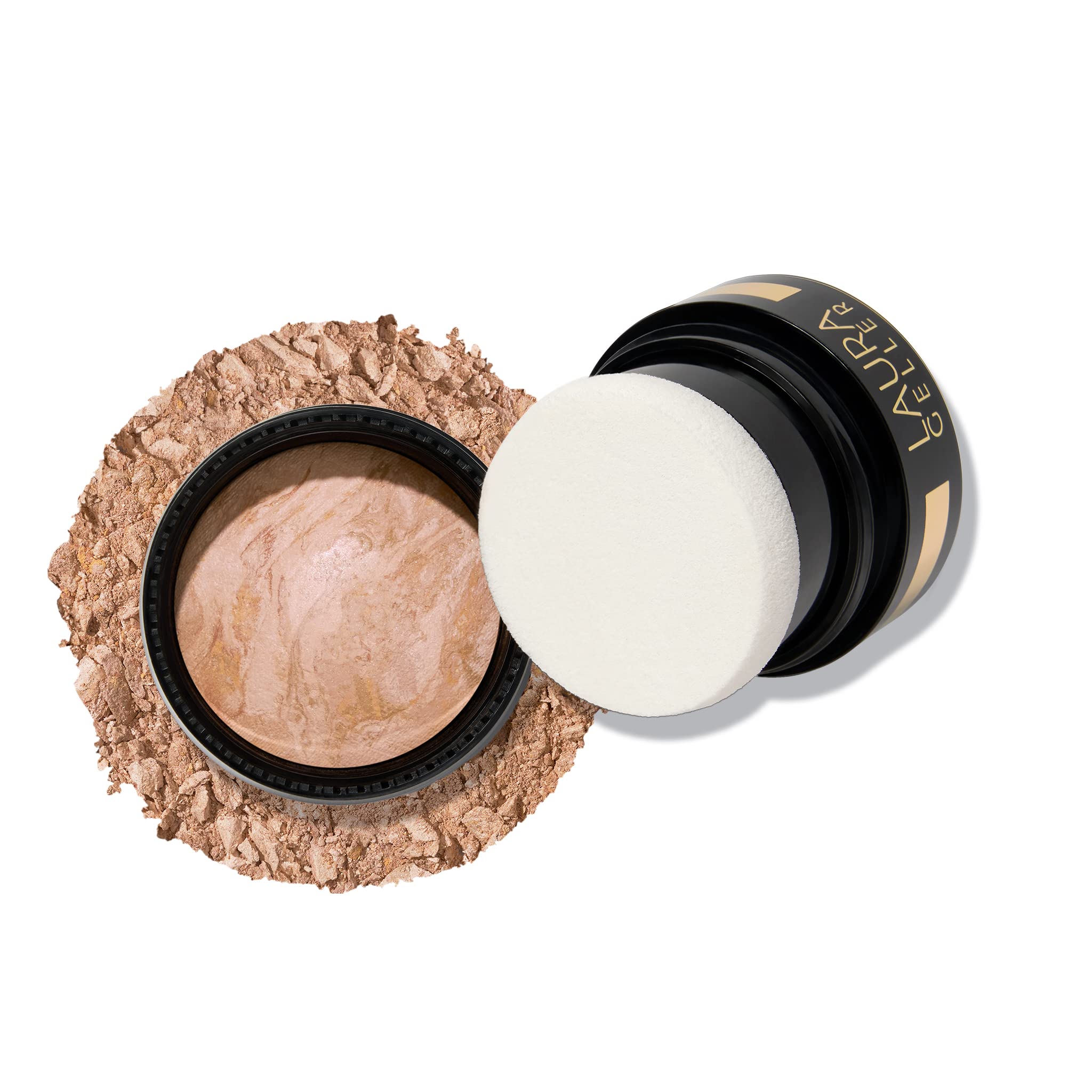LAURA GELLER NEW YORK Award-Winning Baked Balance-n-Brighten To Go Color Correcting Powder Foundation - Fair - Buildable Light t