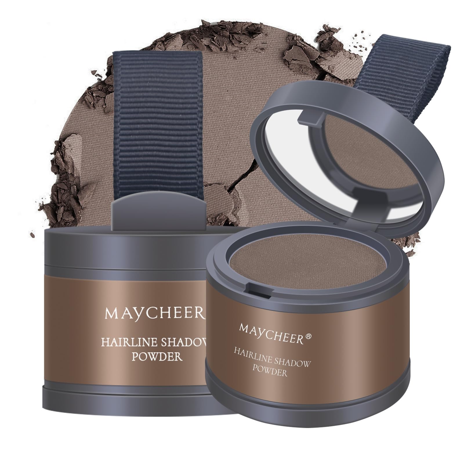 FREEORR Root Touch Up Hair Powder - Hairline Shadow for Thinning Hair & Gray Coverage, for Women & Men, #20 Shallow Walnut Color