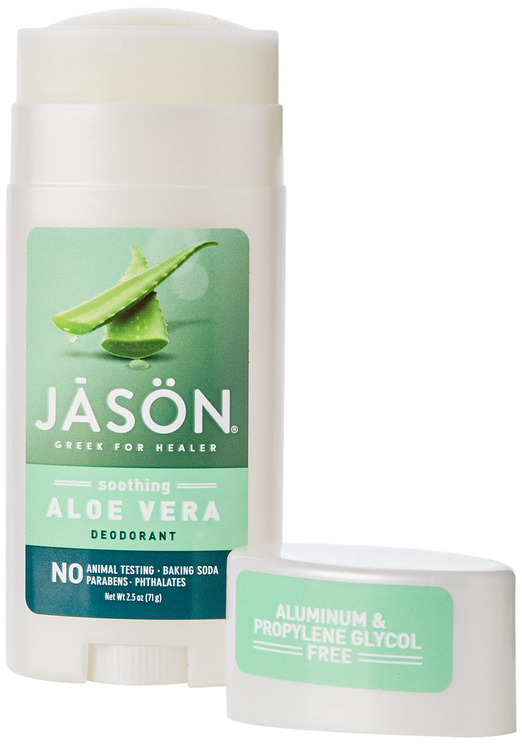 Jason Aluminum Free Deodorant Stick, Soothing Aloe Vera, 2.5 Oz (Packaging May Vary)