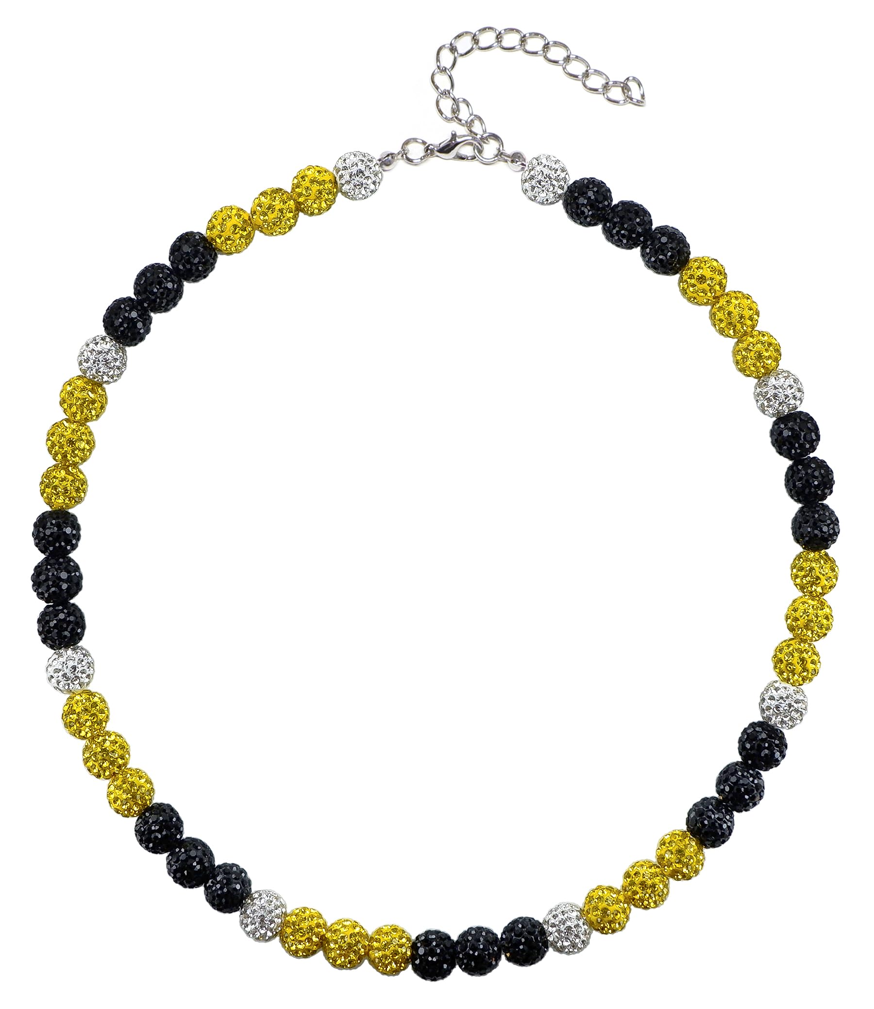 SUPBOMM Baseball Ice Necklace, Bling Beaded Necklaces, Drip Chain, League Team Colors Gifts for Men, Pirates
